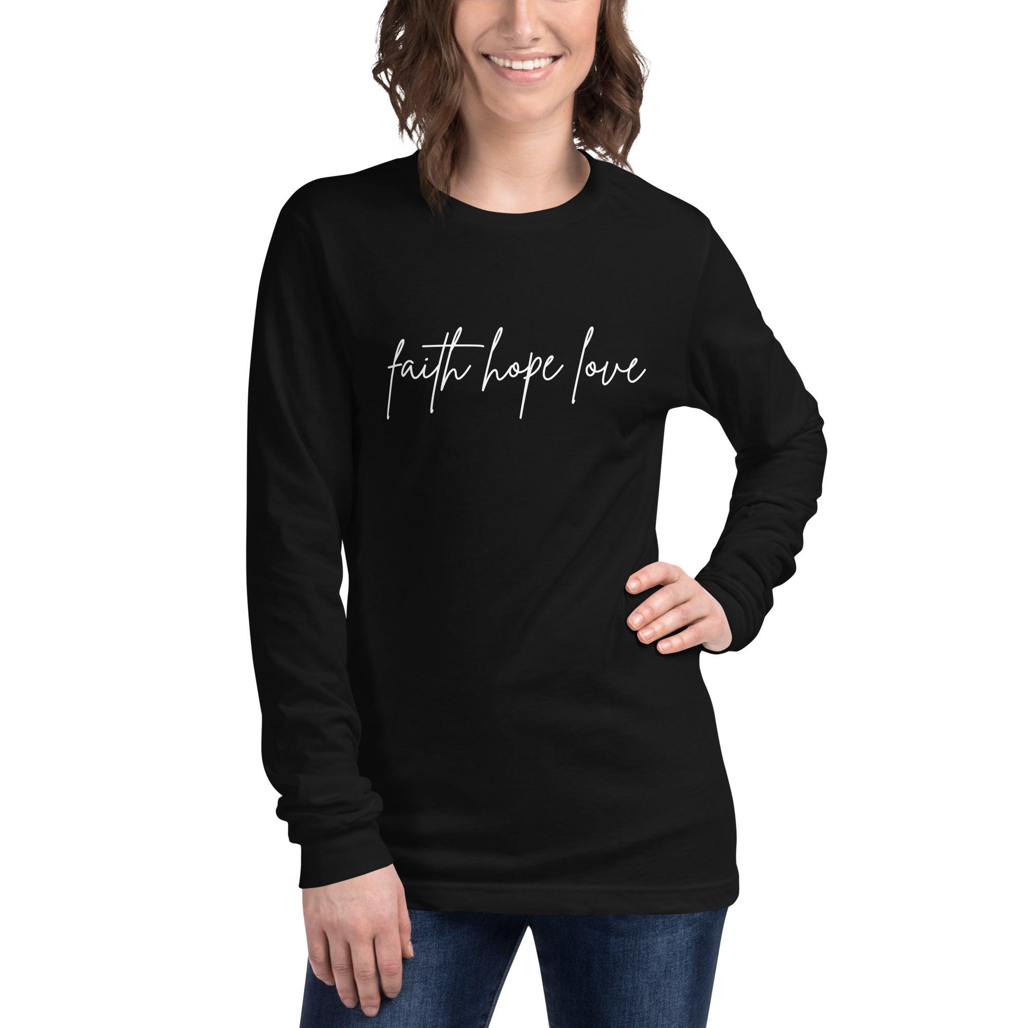 Faith Hope Love, Women's Long Sleeve Tee - Lamb’s Love