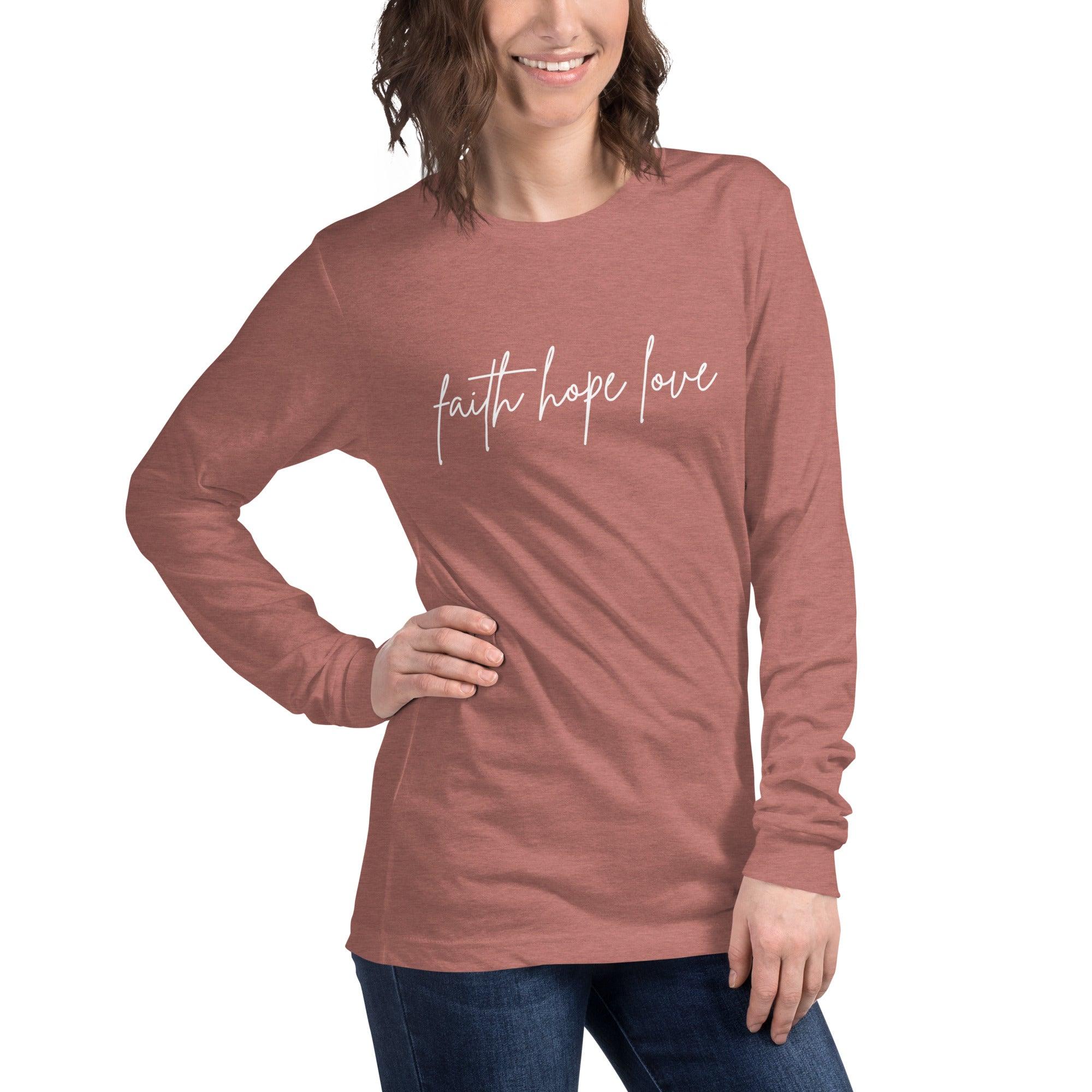 Faith Hope Love, Women's Long Sleeve Tee - Lamb’s Love