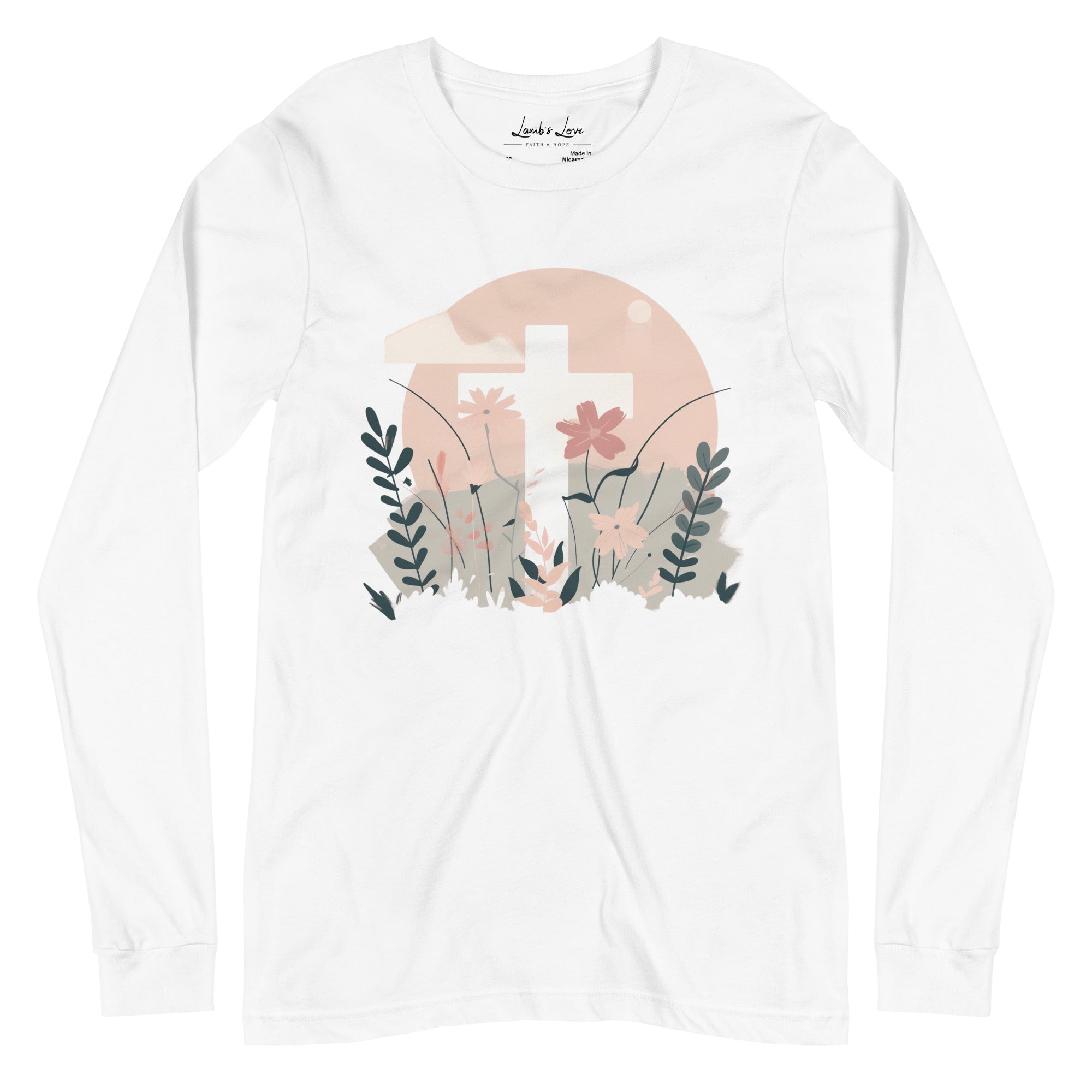 Faith in Bloom, Women's Long Sleeve Tee - Lamb’s Love