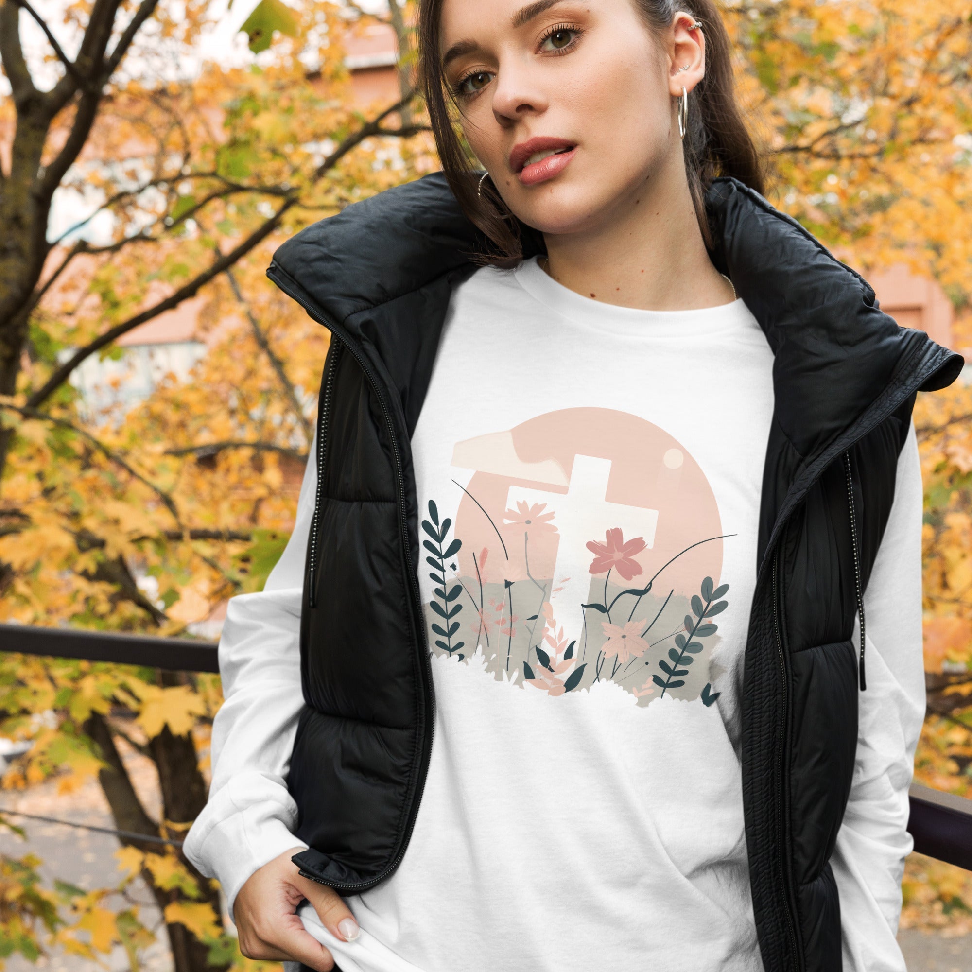 Faith in Bloom, Women's Long Sleeve Tee - Lamb’s Love