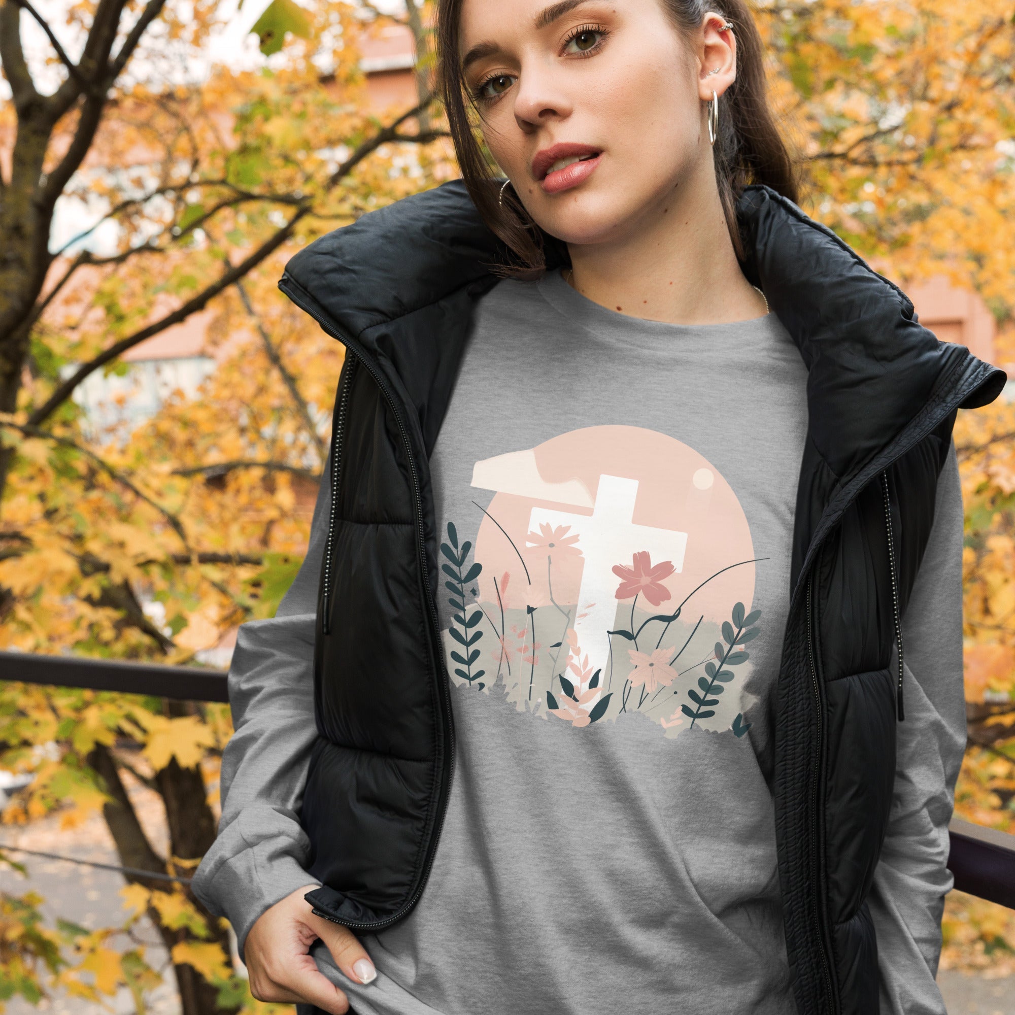 Faith in Bloom, Women's Long Sleeve Tee - Lamb’s Love