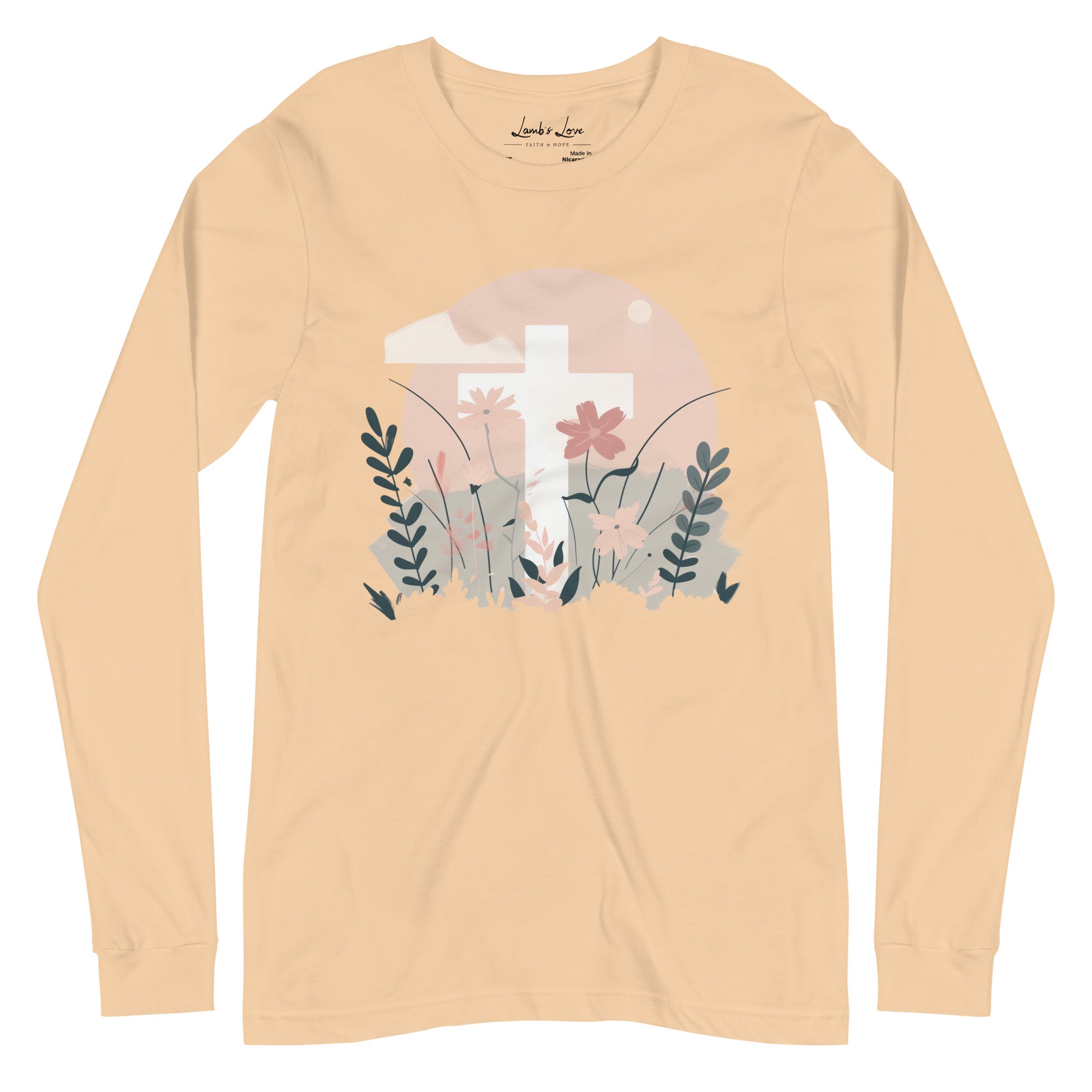 Faith in Bloom, Women's Long Sleeve Tee - Lamb’s Love