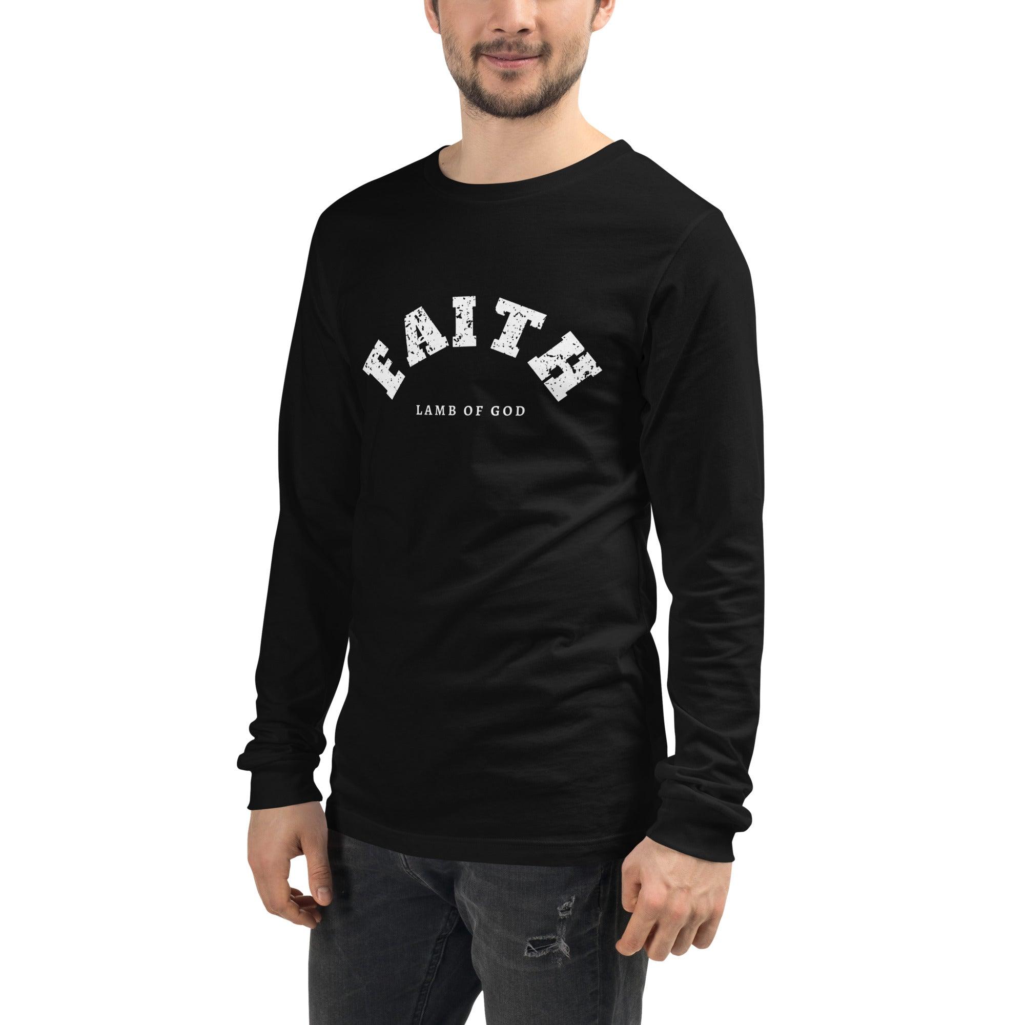 Faith in Lamb of God, Men's Long Sleeve Tee - Lamb’s Love