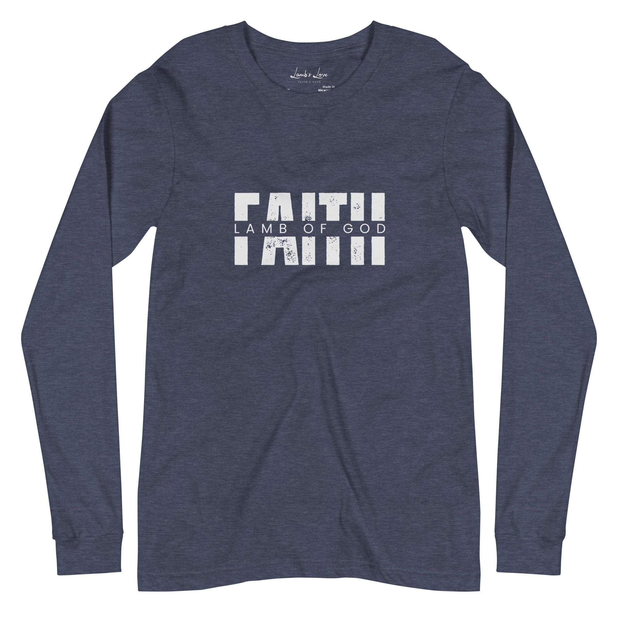 Faith in Lamb of God, Men's Long Sleeve Tee - Lamb’s Love