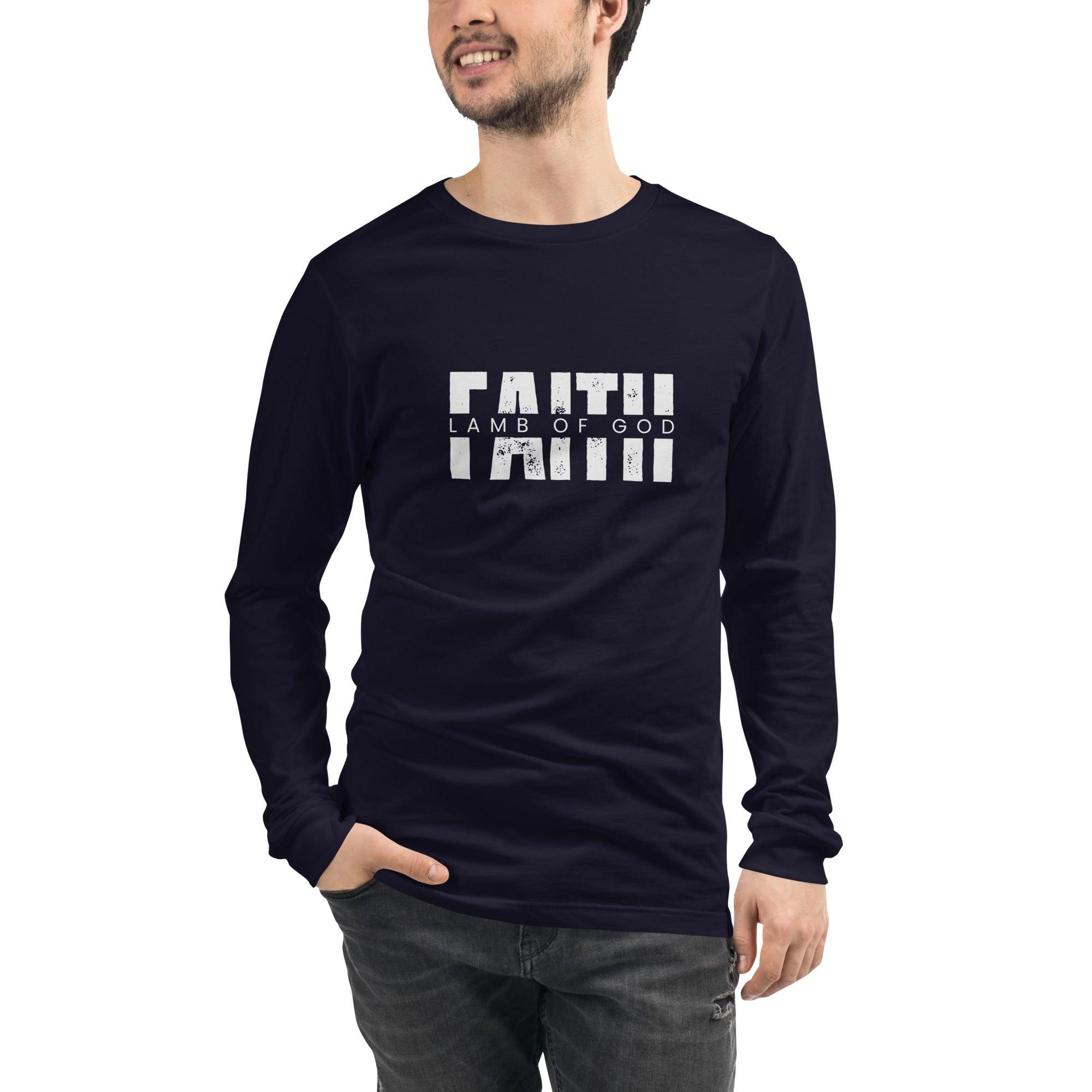 Faith in Lamb of God, Men's Long Sleeve Tee - Lamb’s Love