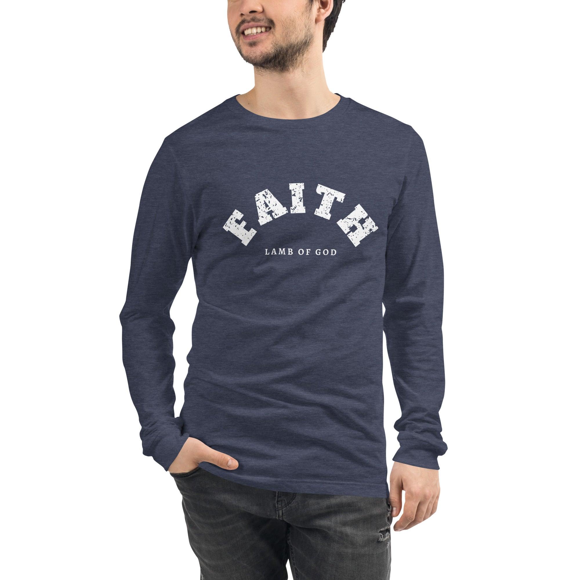 Faith in Lamb of God, Men's Long Sleeve Tee - Lamb’s Love