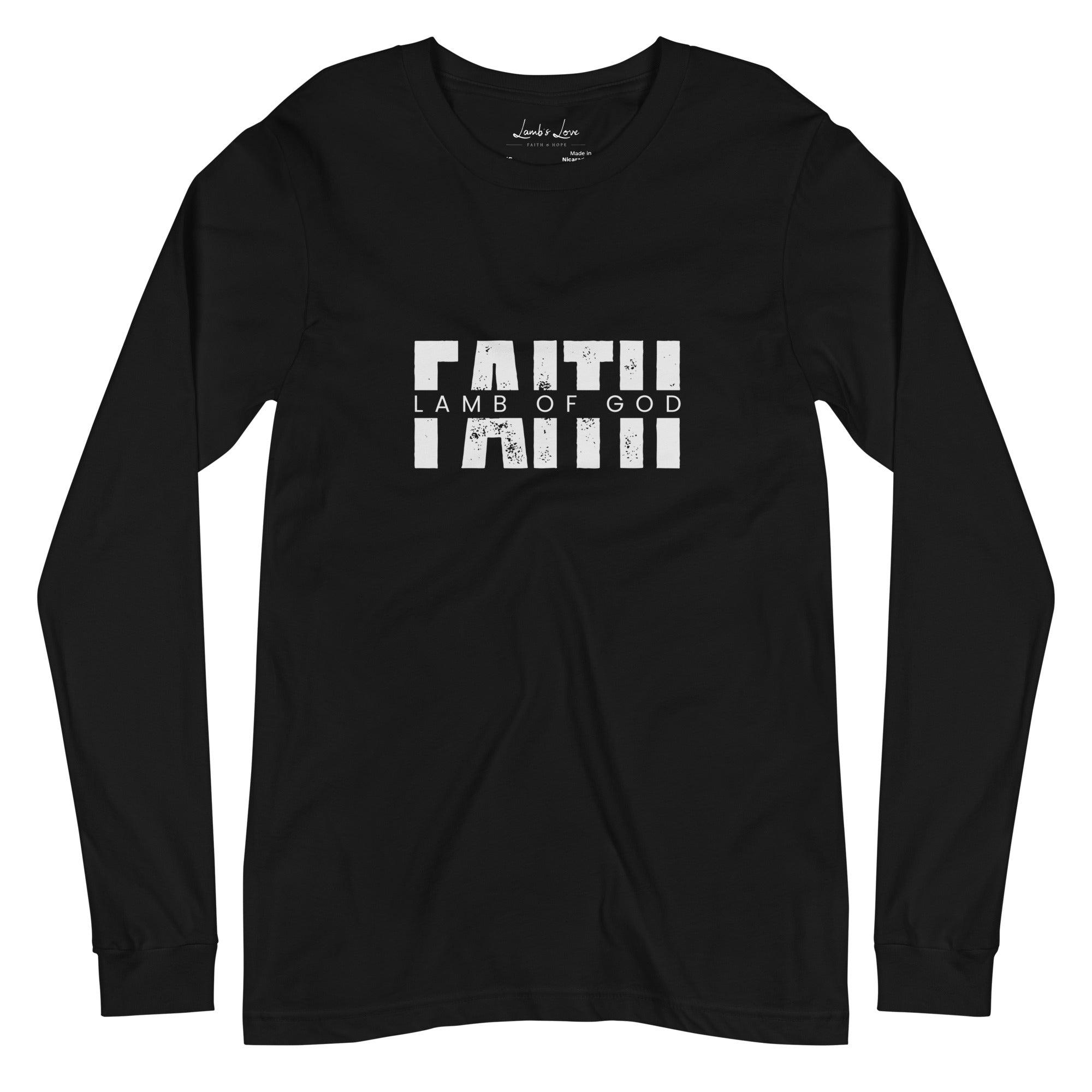 Faith in Lamb of God, Men's Long Sleeve Tee - Lamb’s Love