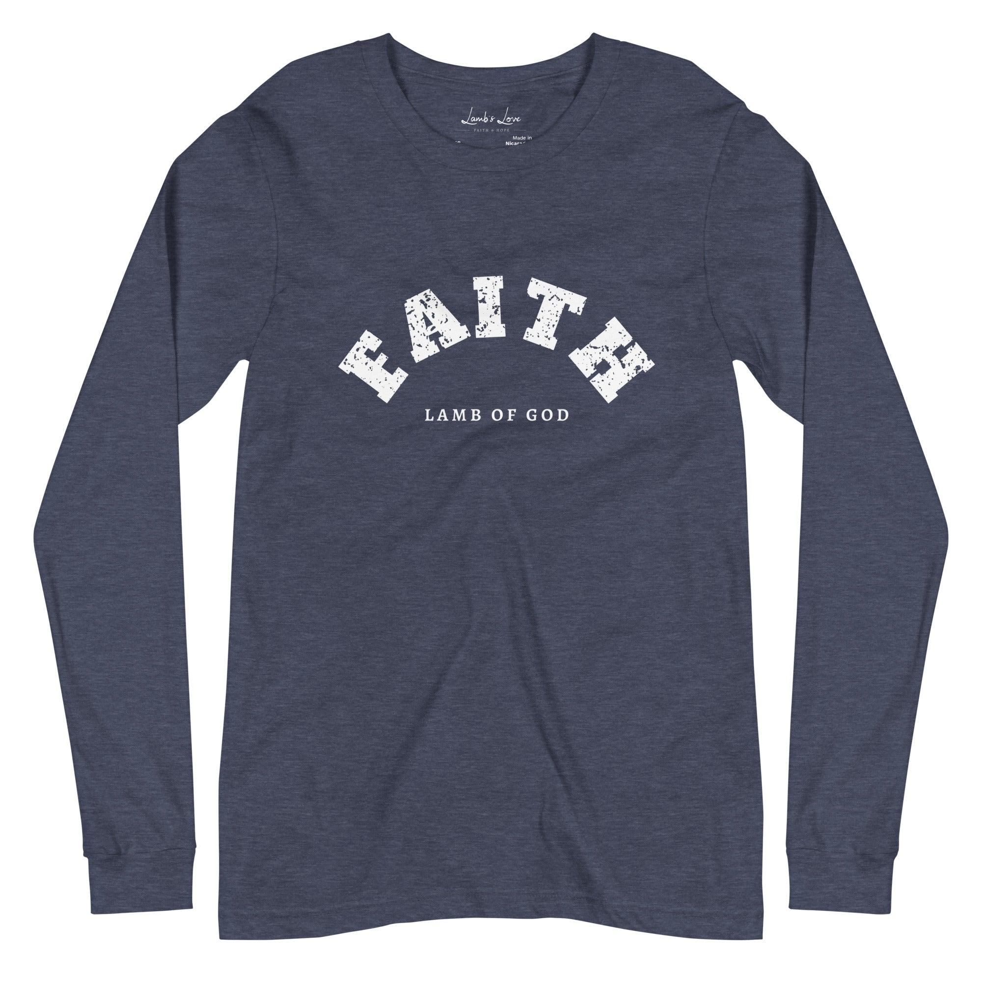 Faith in Lamb of God, Men's Long Sleeve Tee - Lamb’s Love