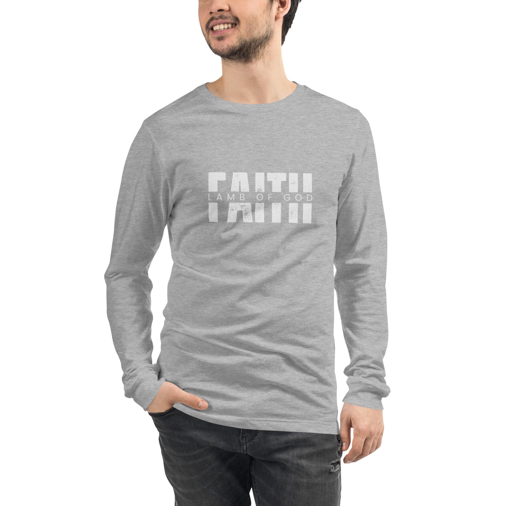 Faith in Lamb of God, Men's Long Sleeve Tee - Lamb’s Love