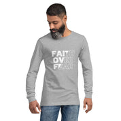 Faith over Fear, Men's Long Sleeve Tee - Lamb’s Love