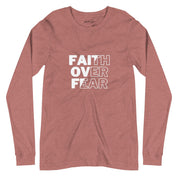 Faith Over Fear, Women's Long Sleeve Tee - Lamb’s Love