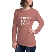 Faith Over Fear, Women's Long Sleeve Tee - Lamb’s Love