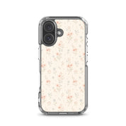 Floral Cross Christian iPhone case featuring soft neutral watercolor wildflowers with subtle Christian cross details in an elegant feminine faith-inspired aesthetic