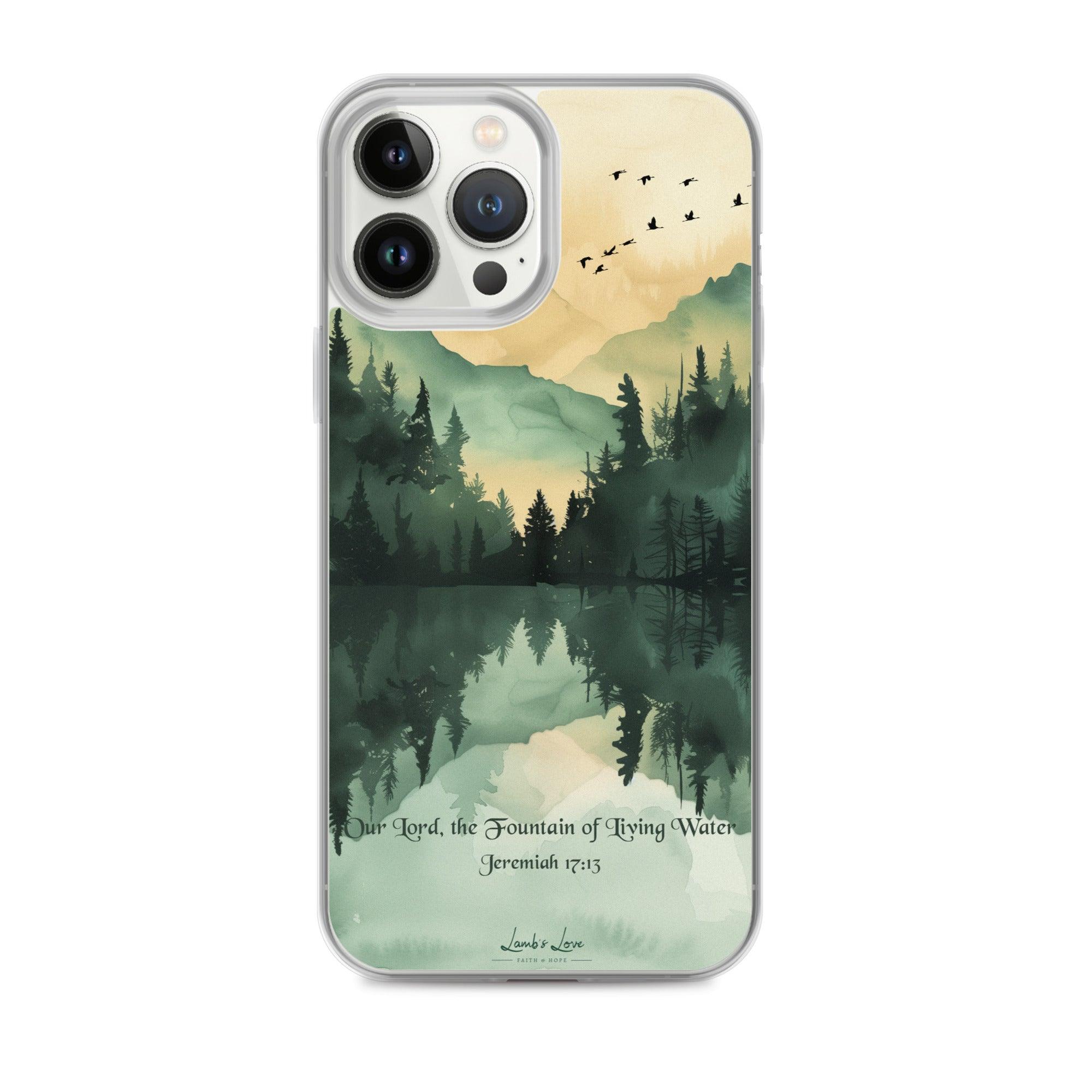 Fountain of Living Water, Clear-edge Case for iPhone - Lamb’s Love