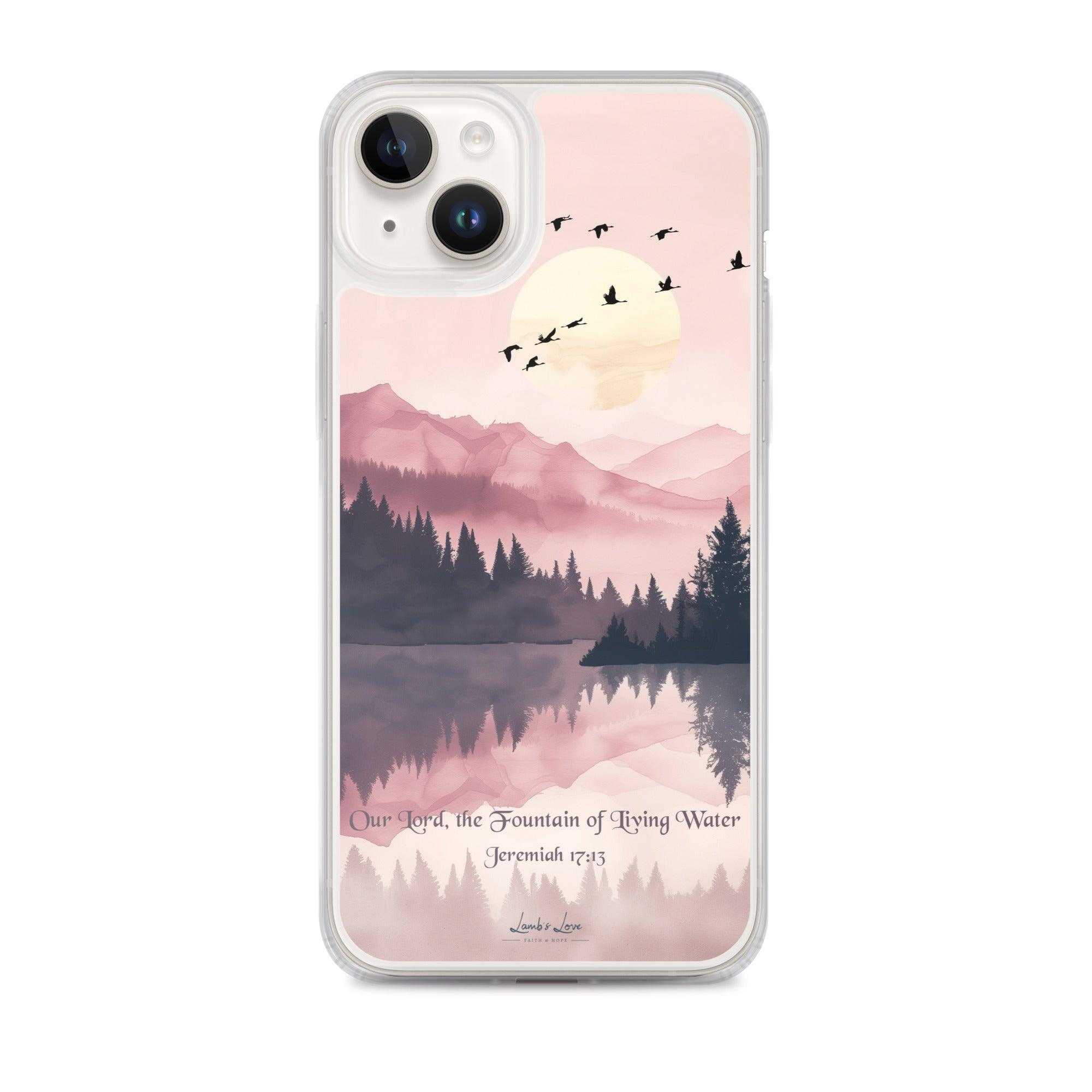 Fountain of Living Water, Clear-edge Case for iPhone - Lamb’s Love