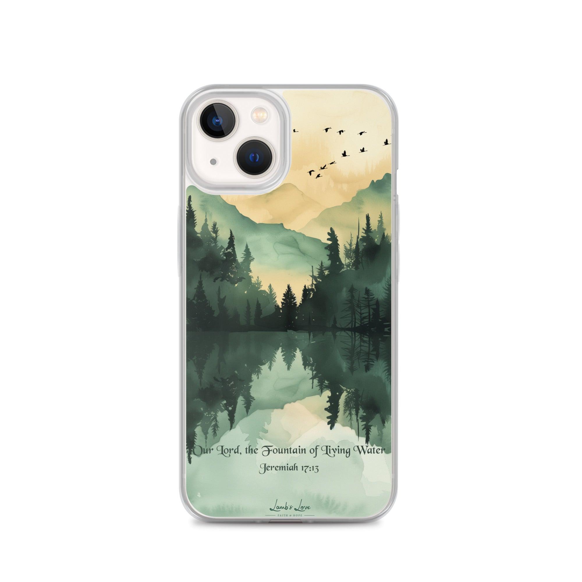 Fountain of Living Water, Clear-edge Case for iPhone - Lamb’s Love