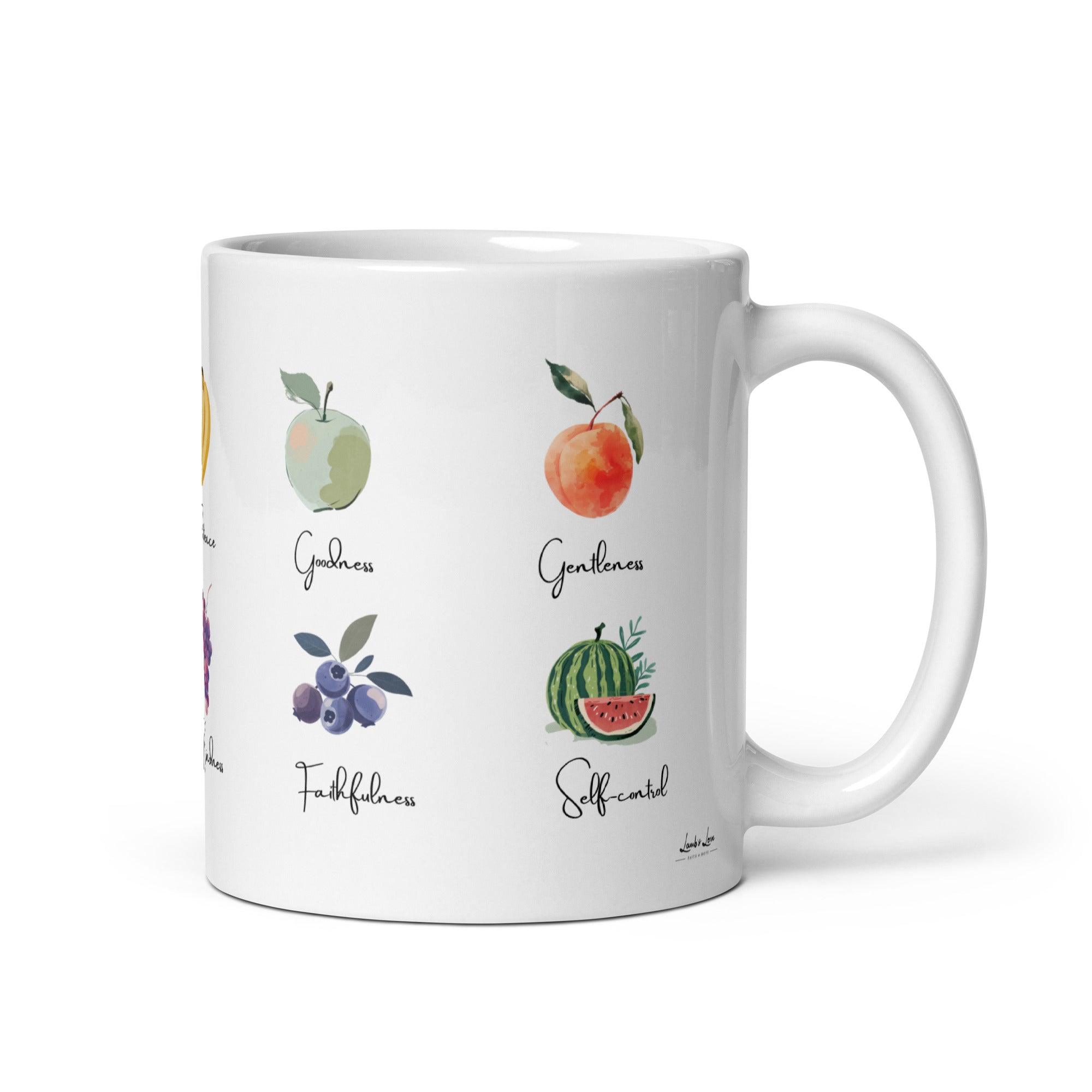 Fruits of Spirit, White Interior Mug - Lamb’s Love