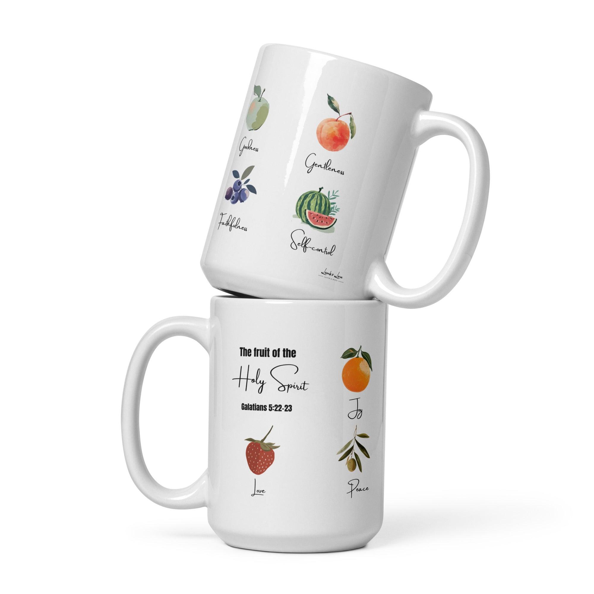 Fruits of Spirit, White Interior Mug - Lamb’s Love