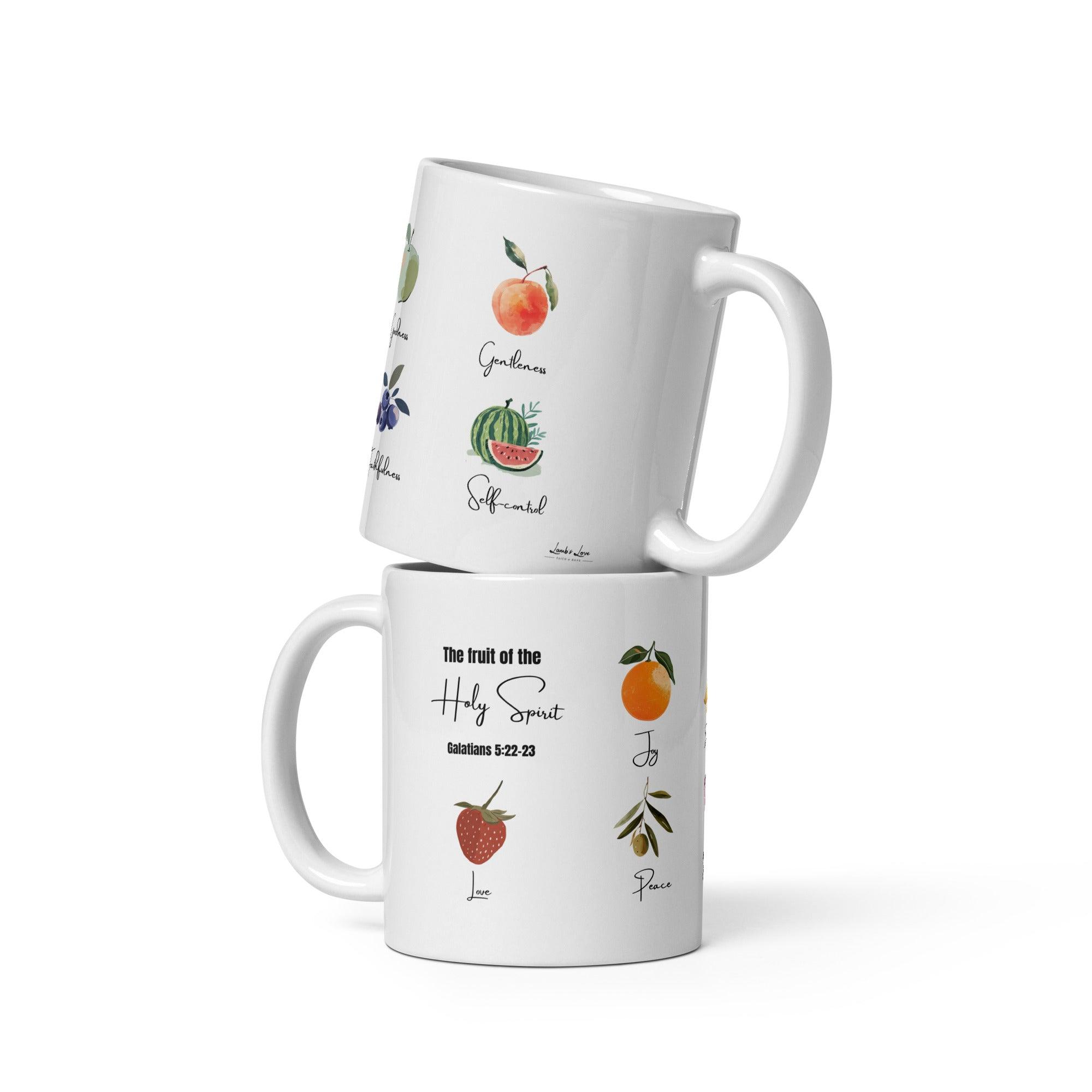 Fruits of Spirit, White Interior Mug - Lamb’s Love