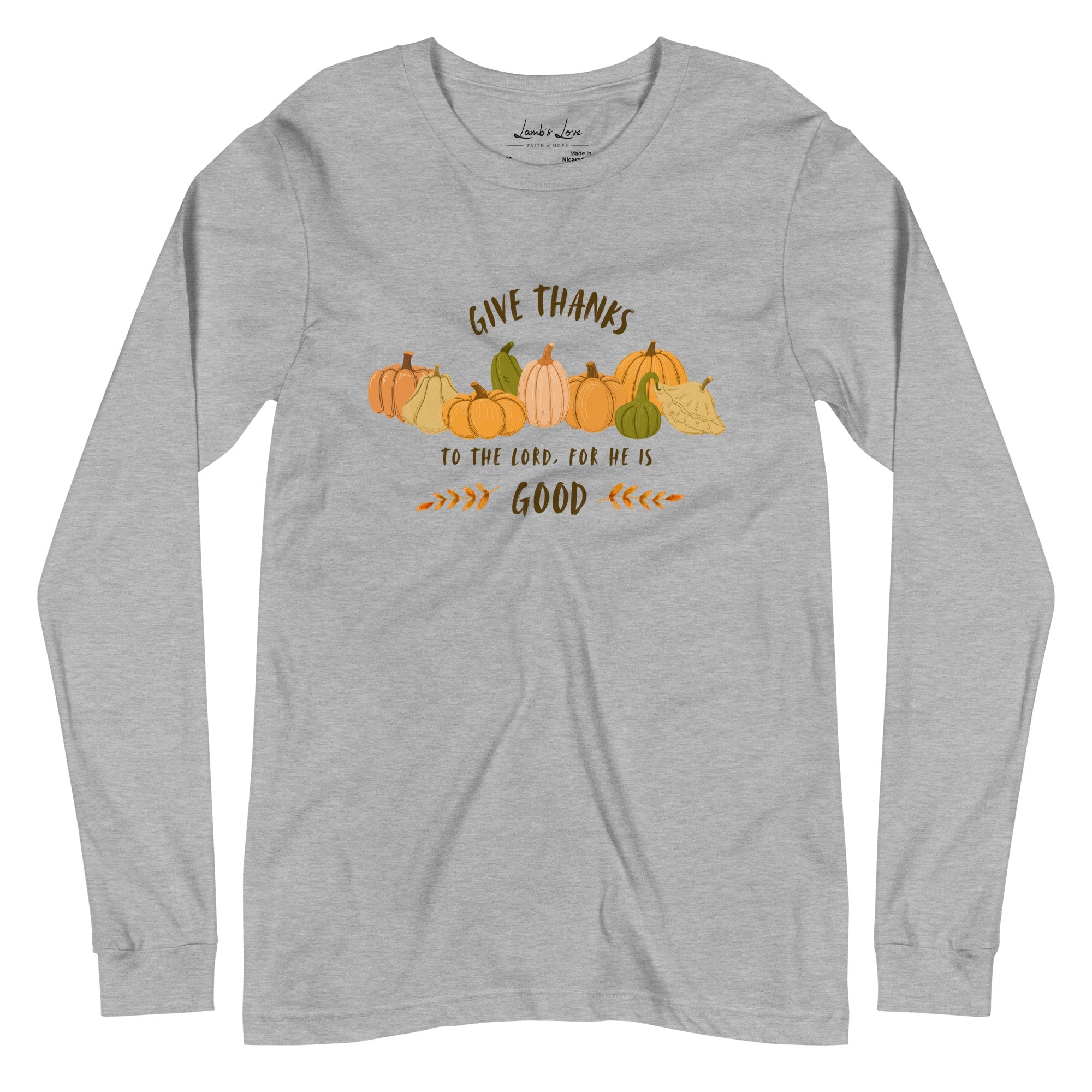 Give Thanks, Women's Long Sleeve Tee - Lamb’s Love