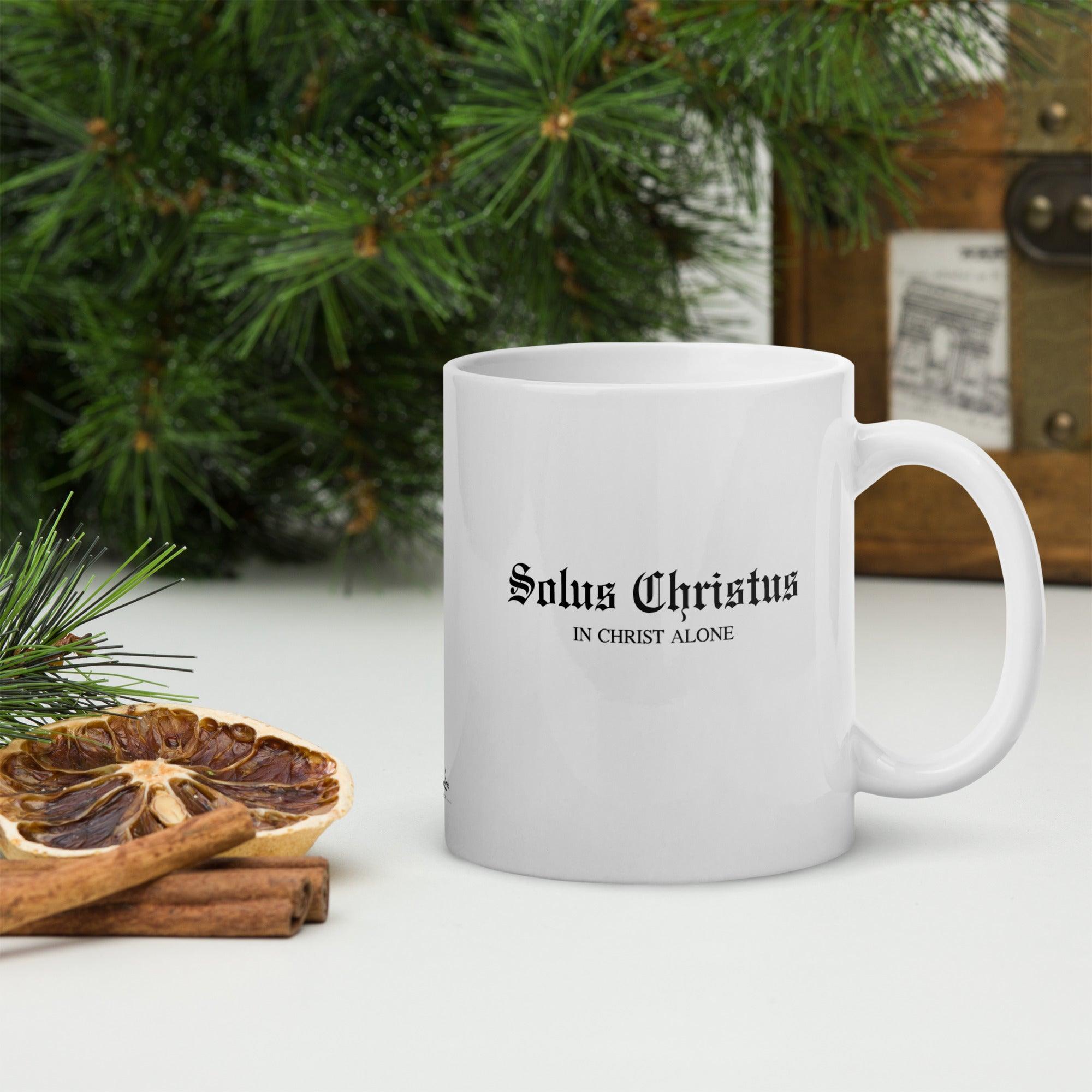 Glory to God Alone and In Christ Alone, White Interior Mug - Lamb’s Love