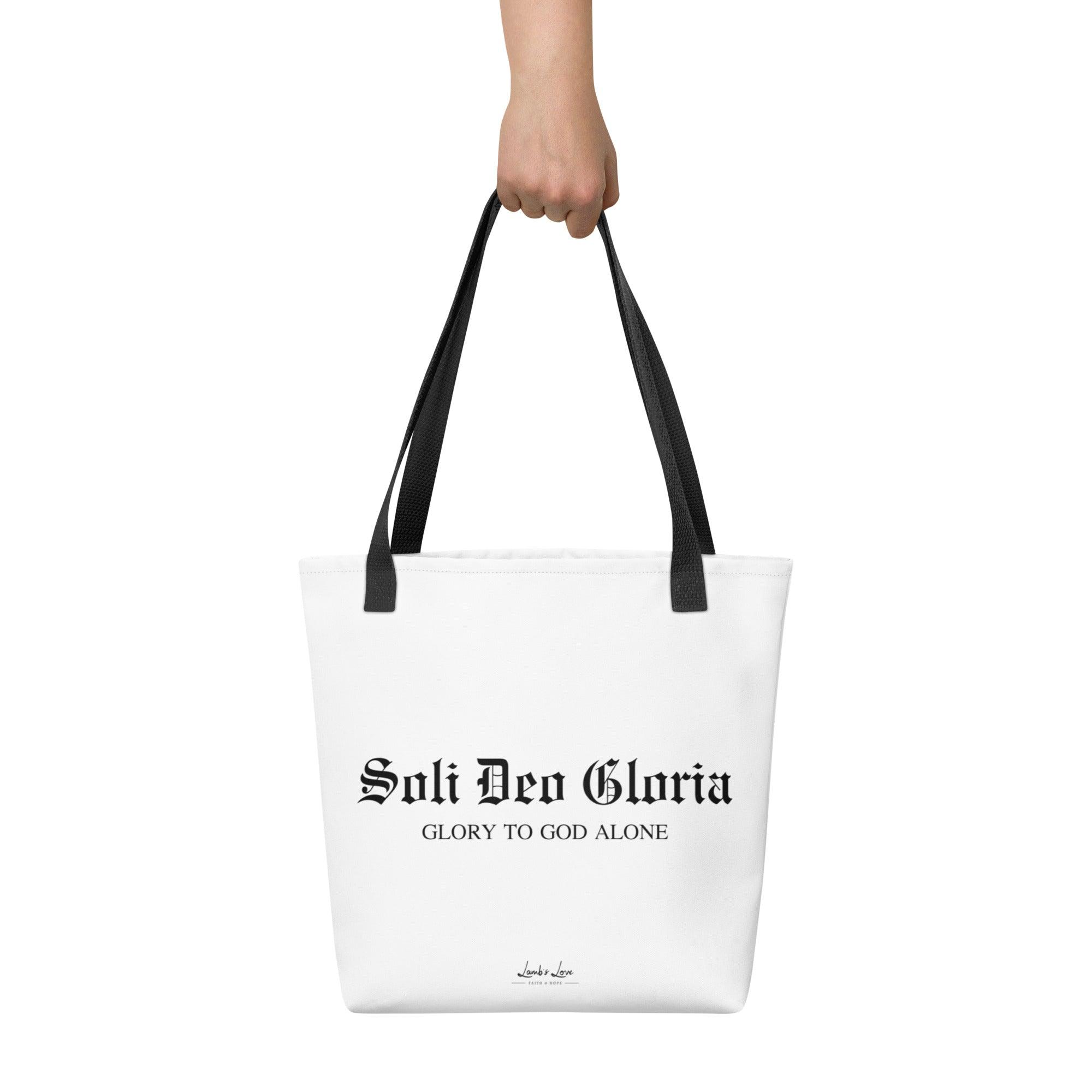 Glory to God and In Christ Alone, Tote Bag - Lamb’s Love