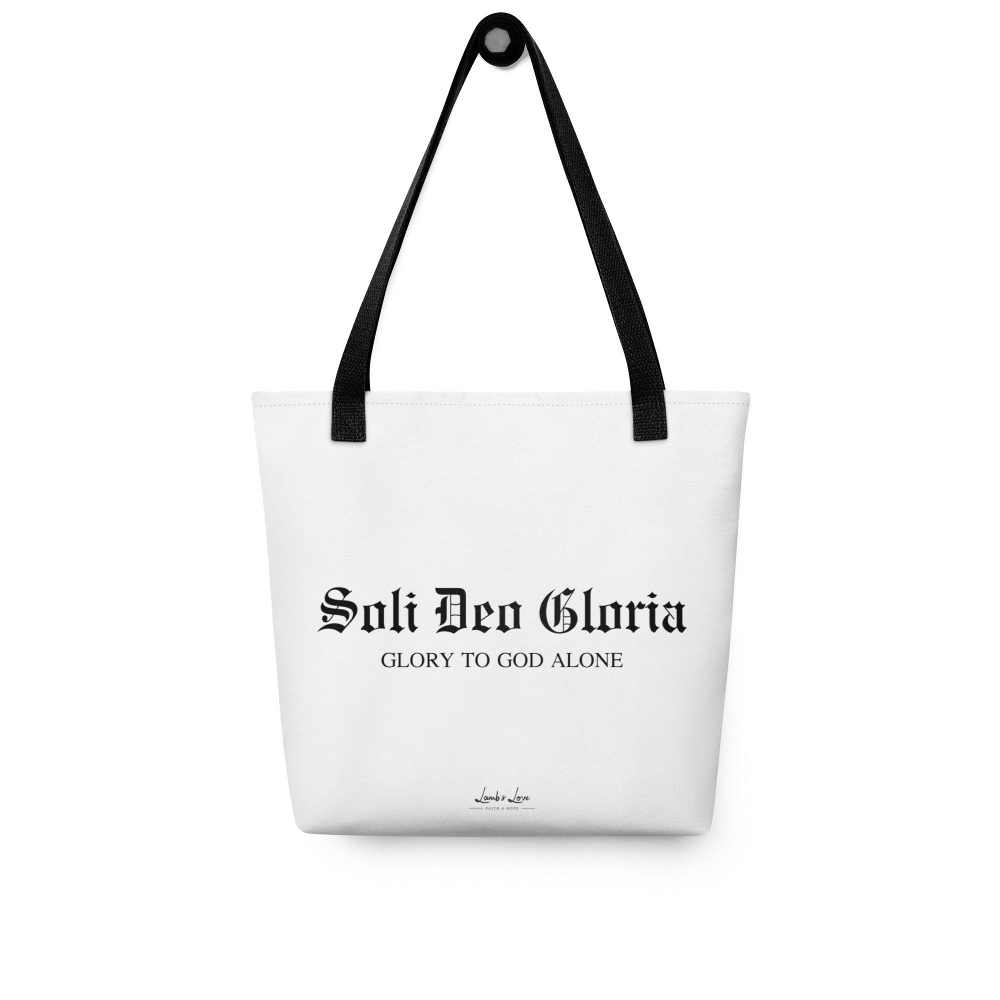 Glory to God and In Christ Alone, Tote Bag - Lamb’s Love