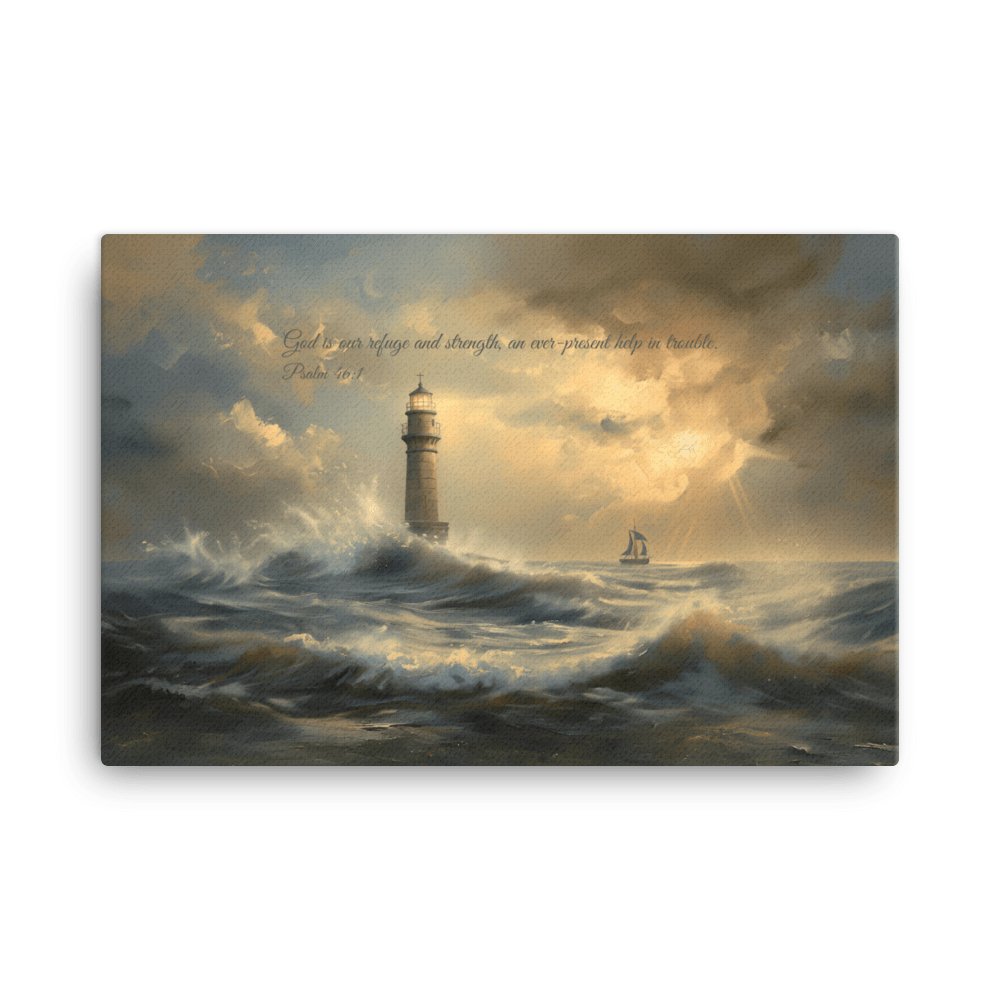 God is Our Refuge and Strength, Canvas - Lamb’s Love