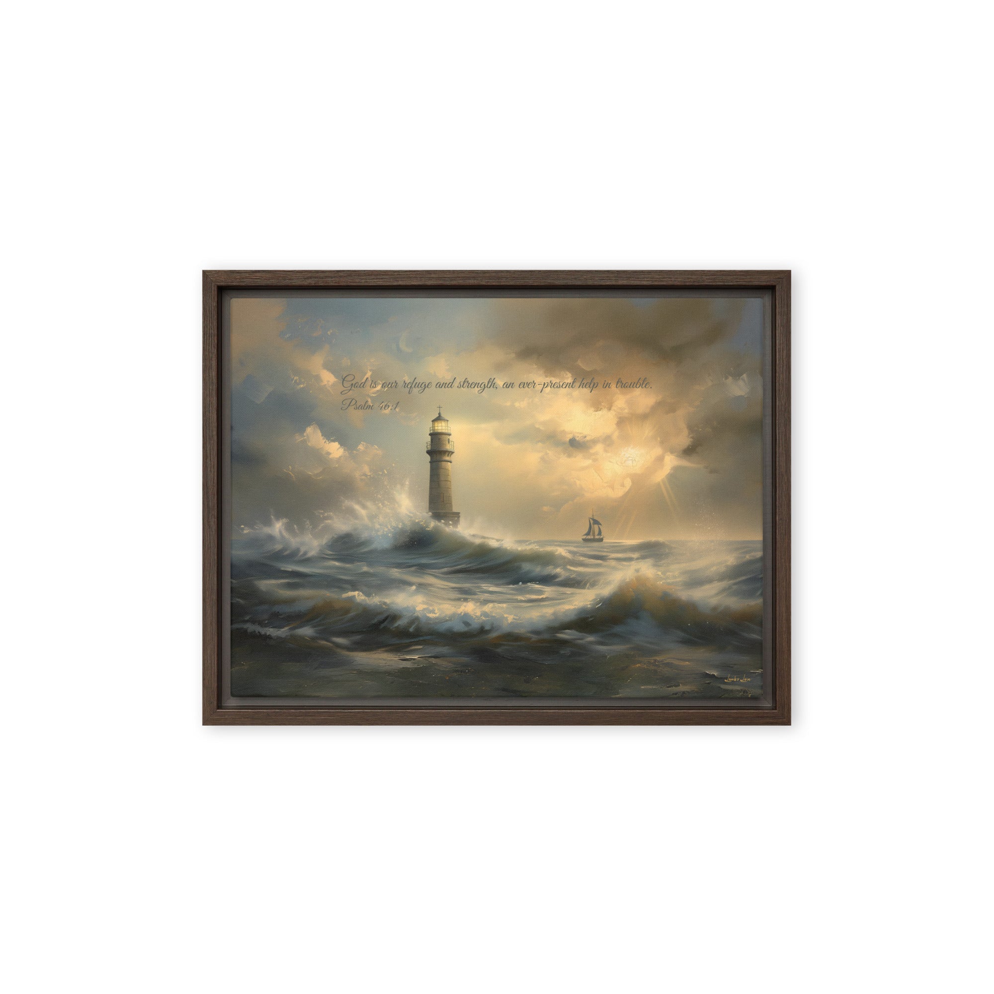 God is Our Refuge and Strength, Framed Canvas - Lamb’s Love