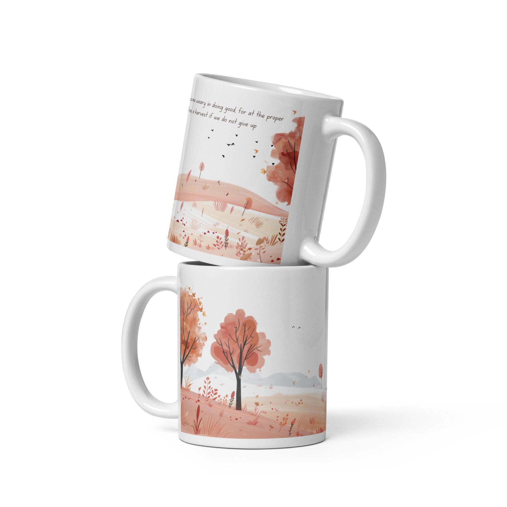 God's Grace in Four Seasons - Autumn, White Interior Mug - Lamb’s Love