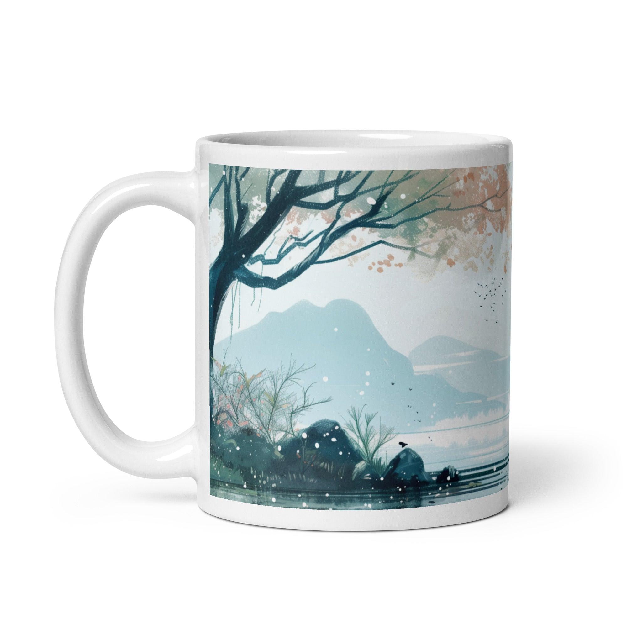 God's Grace in Four Seasons - Spring, White Interior Mug - Lamb’s Love