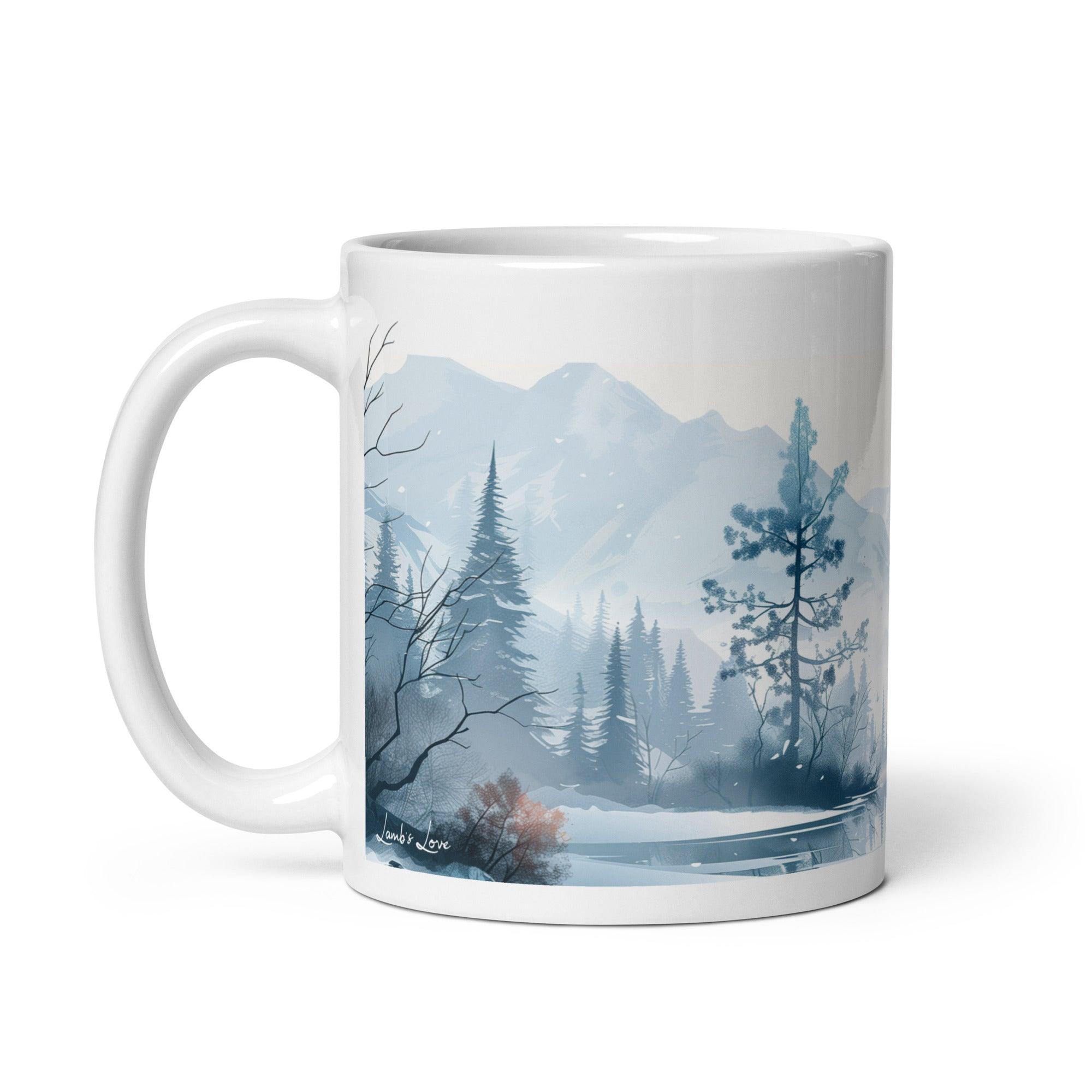 God's Grace in Four Seasons - Winter, White Interior Mug - Lamb’s Love