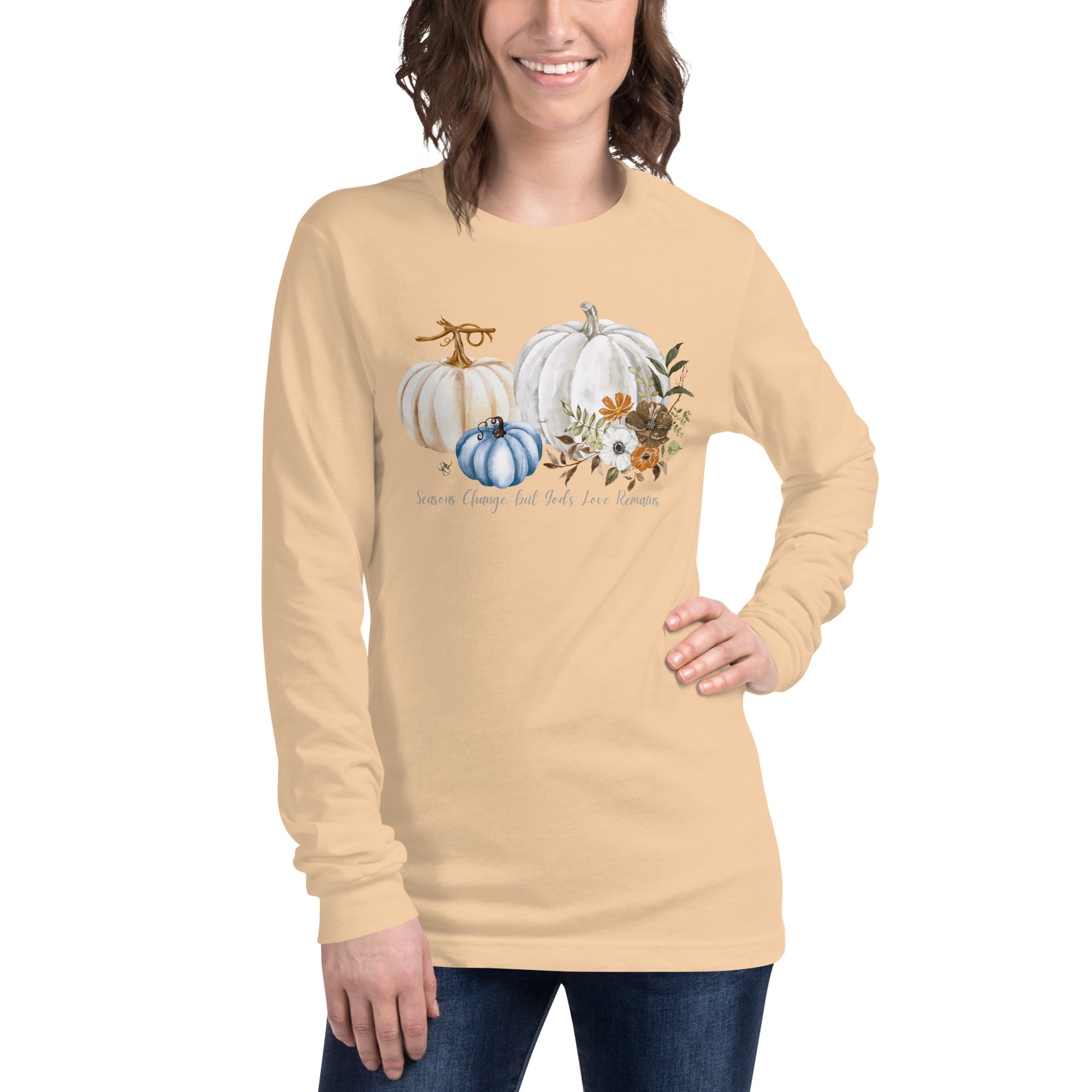 God's Love Remains, Women's Long Sleeve Tee - Lamb’s Love