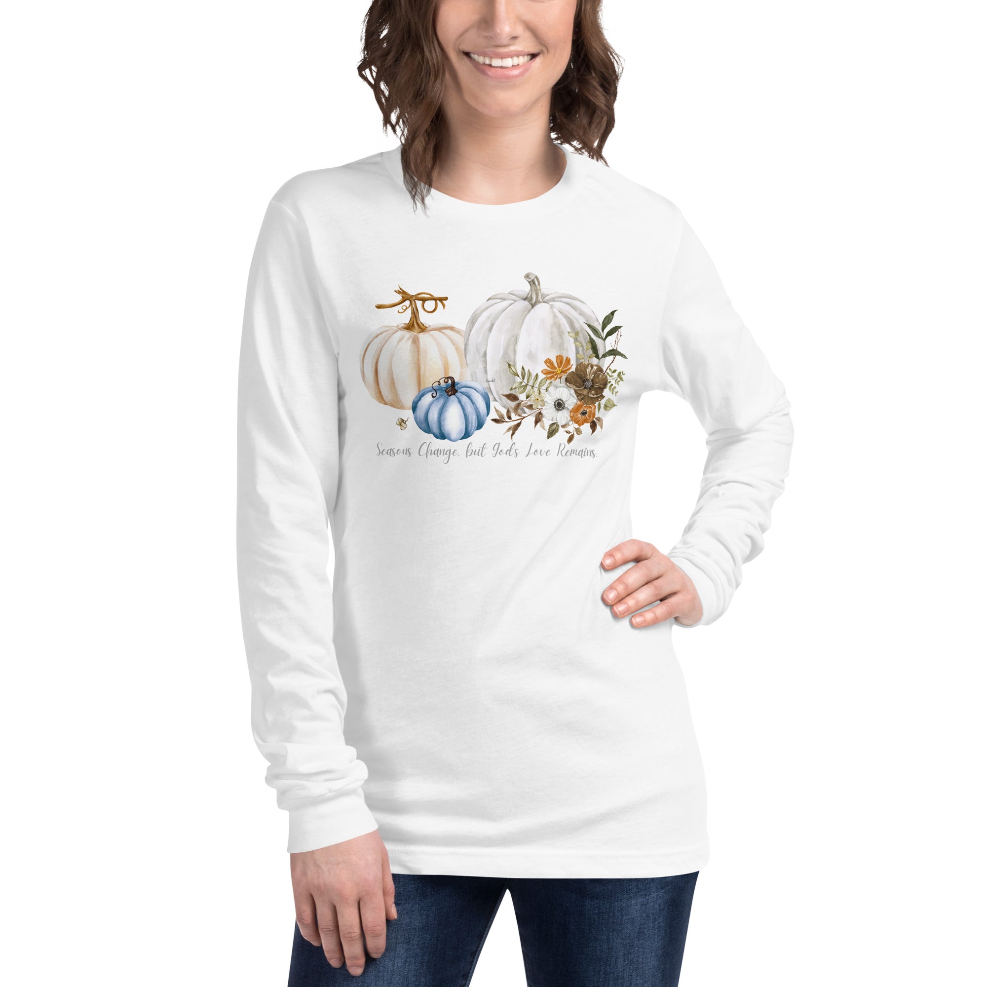 God's Love Remains, Women's Long Sleeve Tee - Lamb’s Love