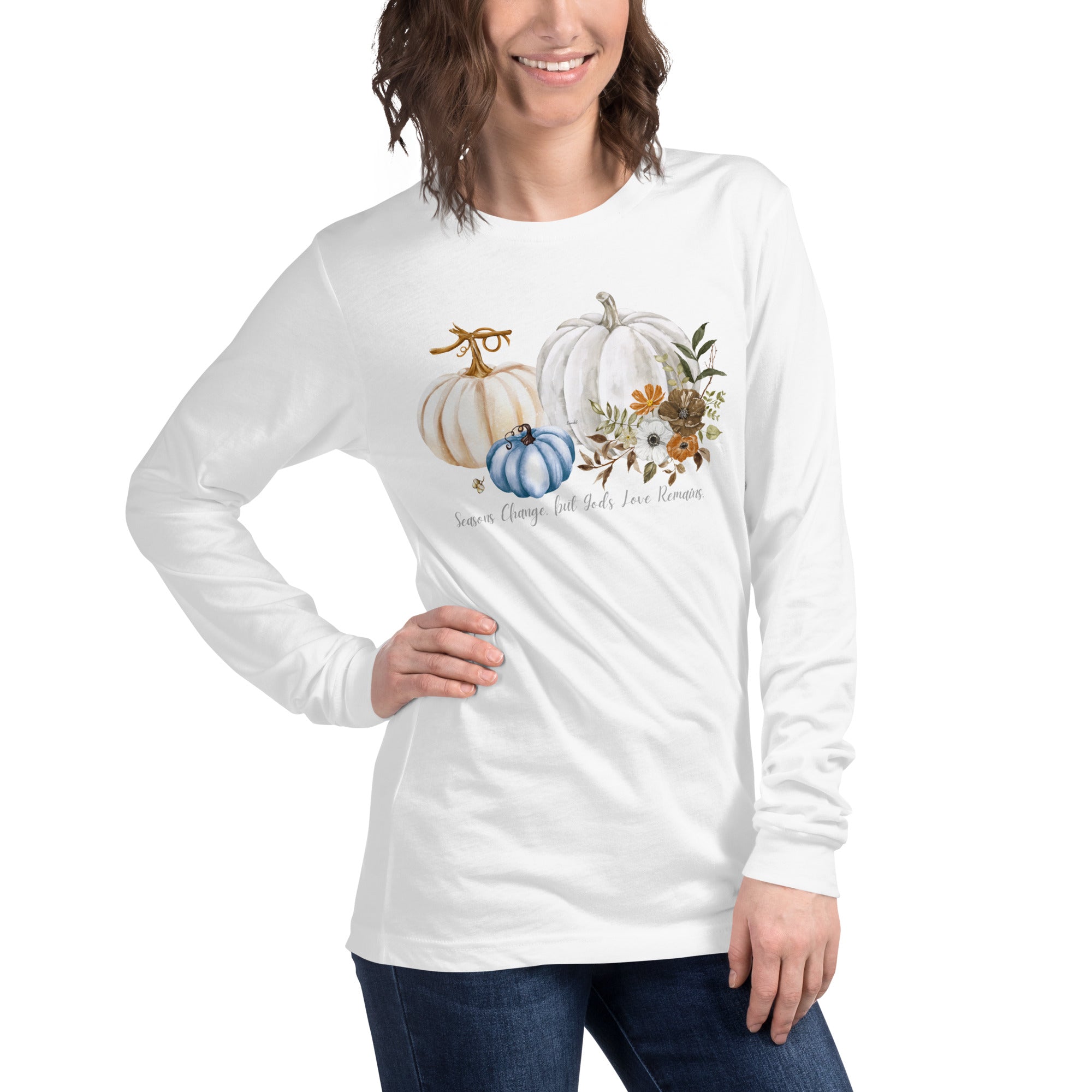 God's Love Remains, Women's Long Sleeve Tee - Lamb’s Love