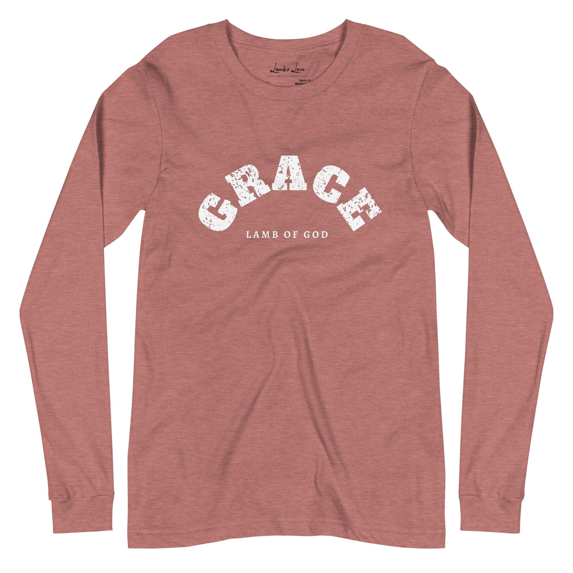 Grace Lamb of God, Women's Long Sleeve Tee - Lamb’s Love