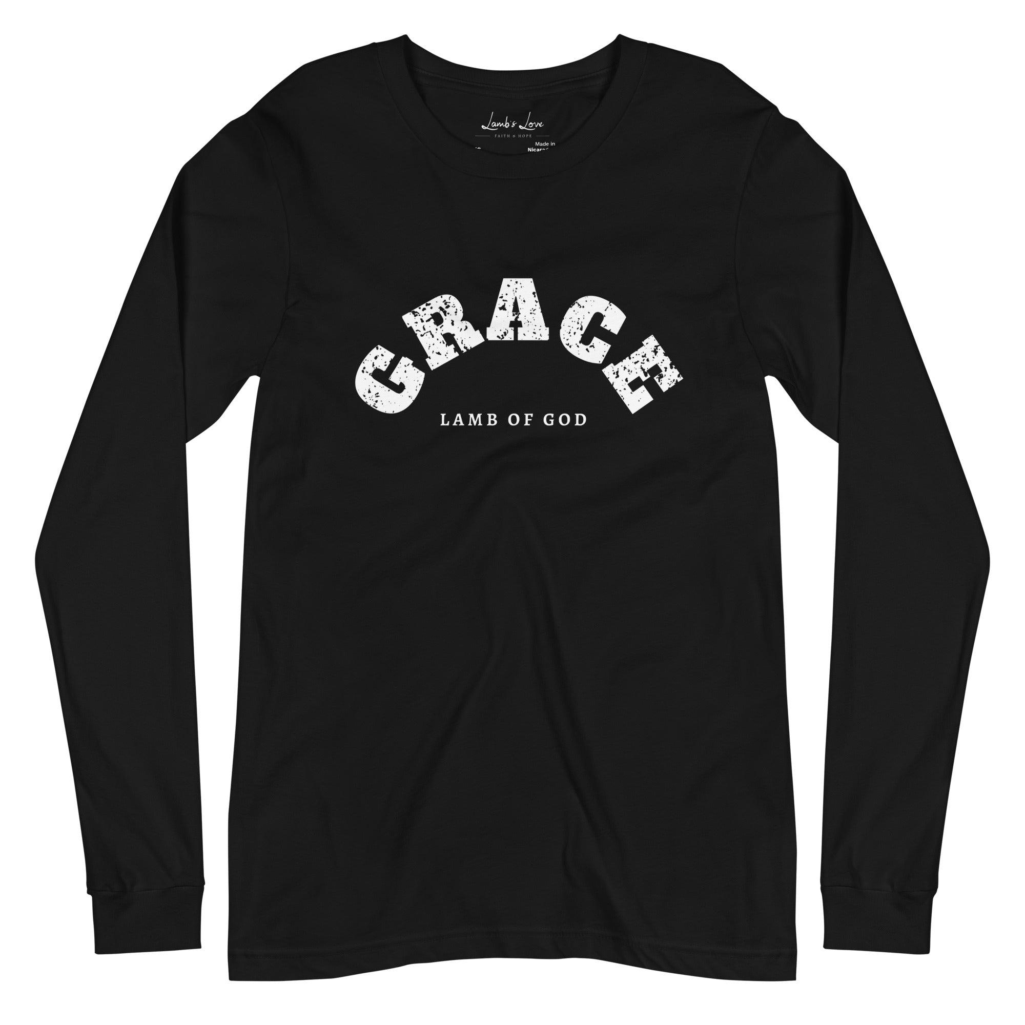 Grace Lamb of God, Women's Long Sleeve Tee - Lamb’s Love