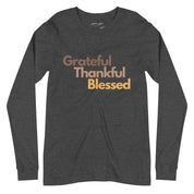 Grateful, Thankful, Blessed, Women's Long Sleeve Tee - Lamb’s Love