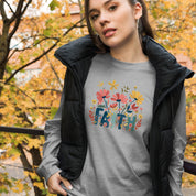 Grow in FAITH, Women's Long Sleeve Tee - Lamb’s Love