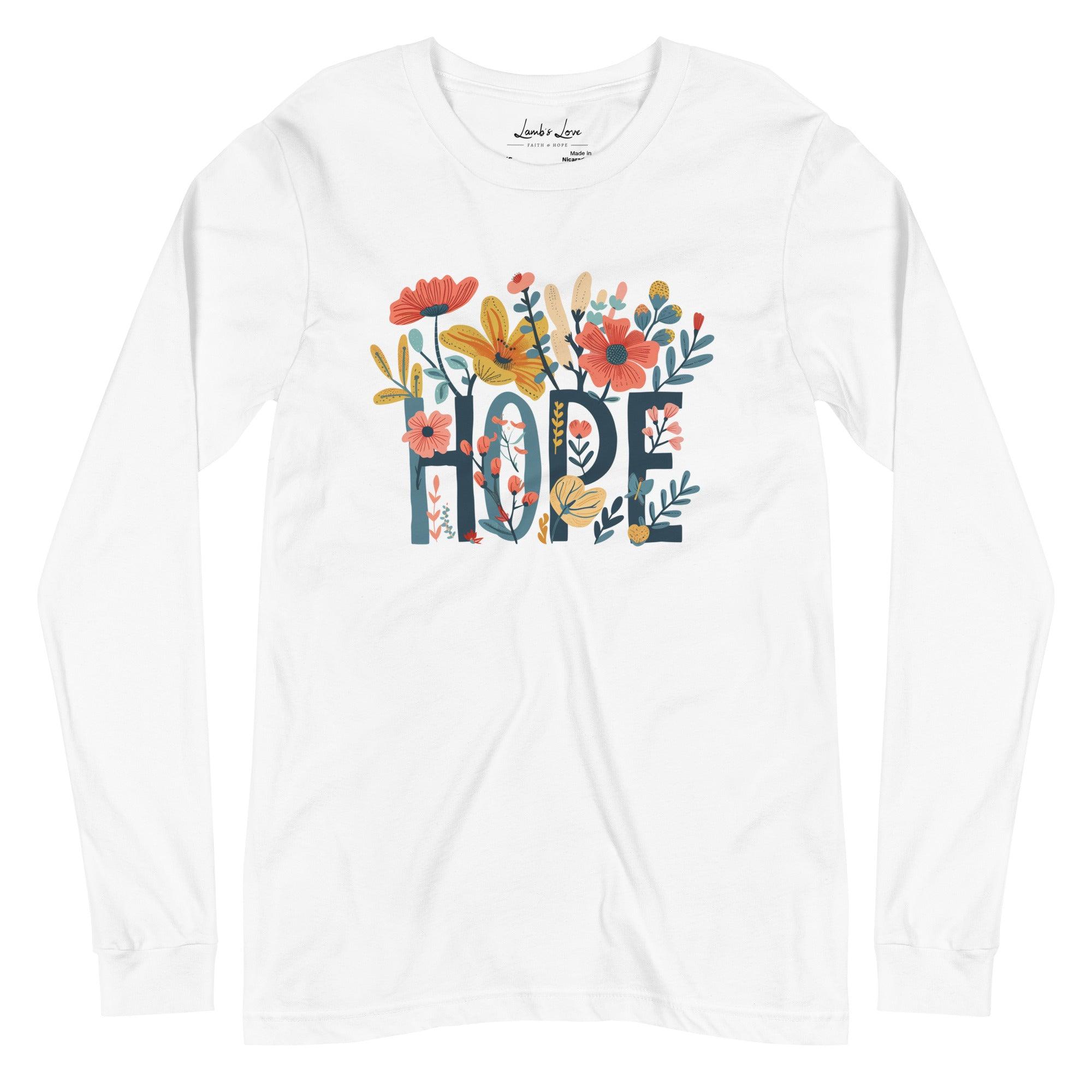 Grow in HOPE, Women's Long Sleeve Tee - Lamb’s Love