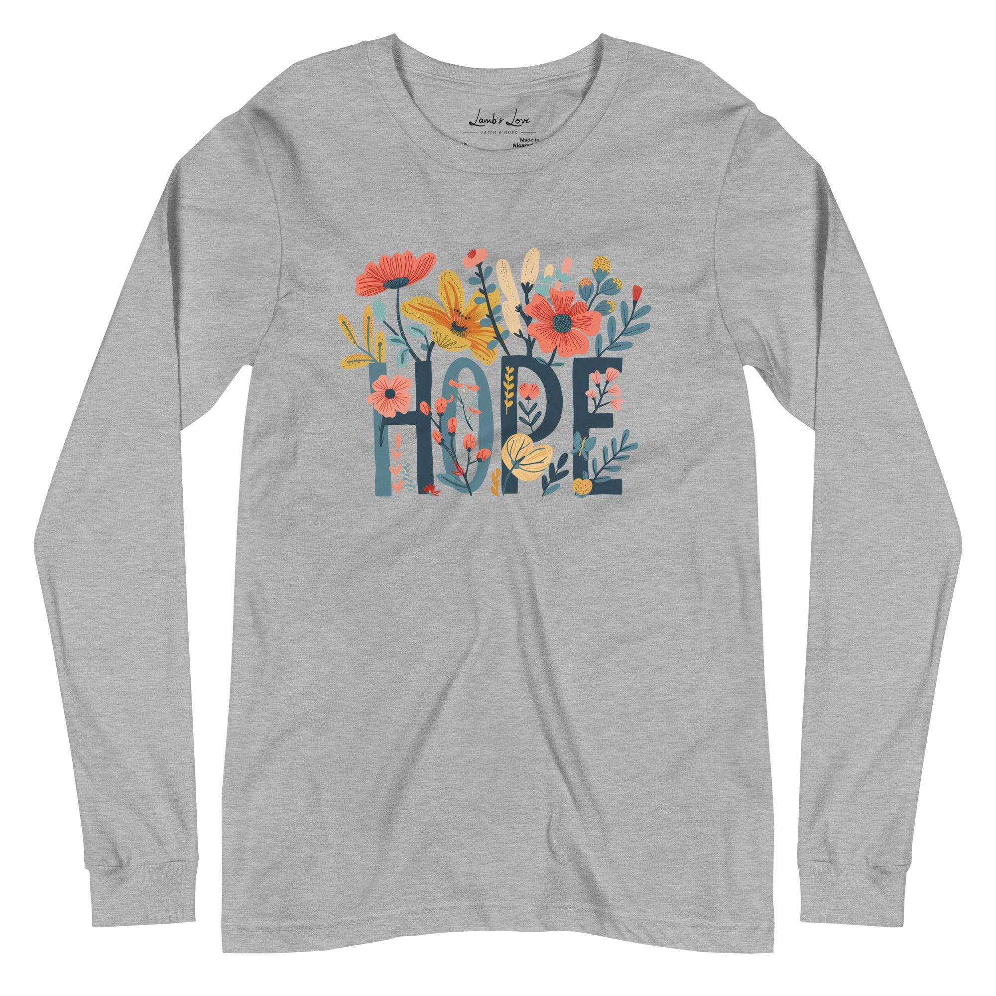 Grow in HOPE, Women's Long Sleeve Tee - Lamb’s Love