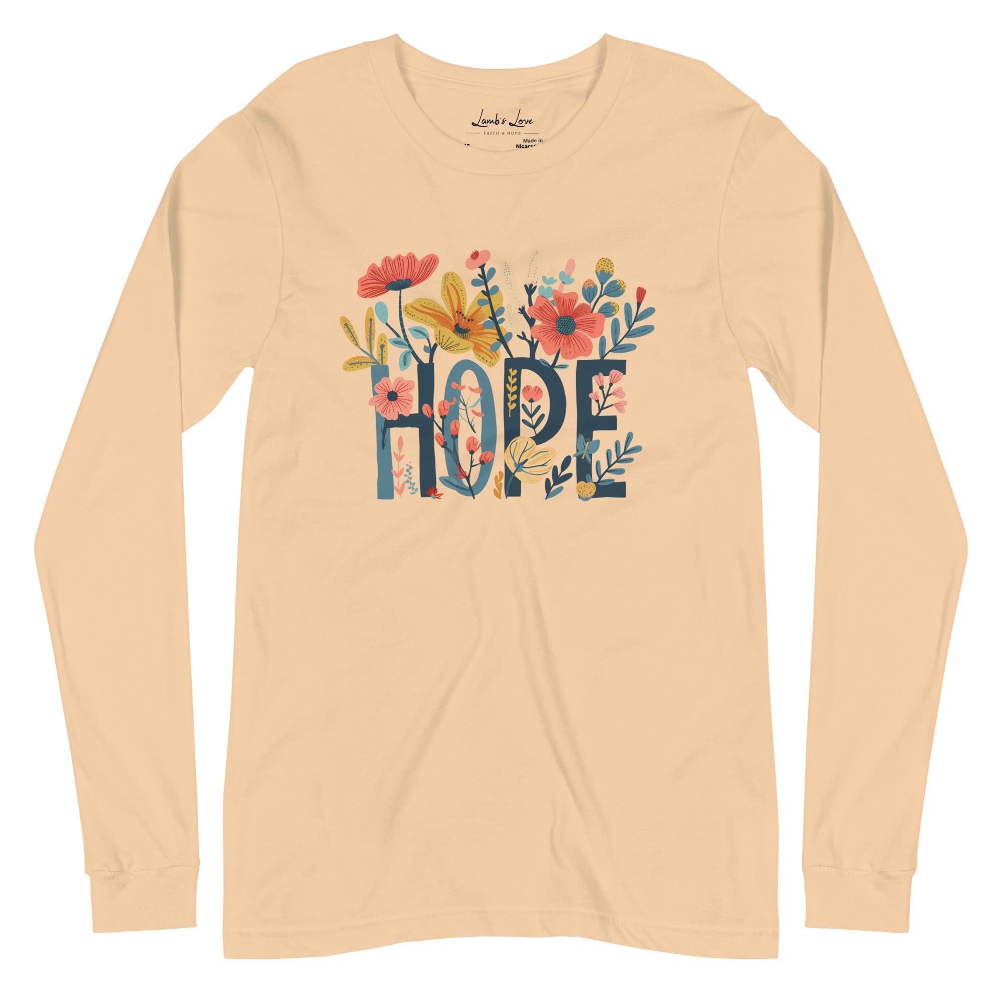 Grow in HOPE, Women's Long Sleeve Tee - Lamb’s Love