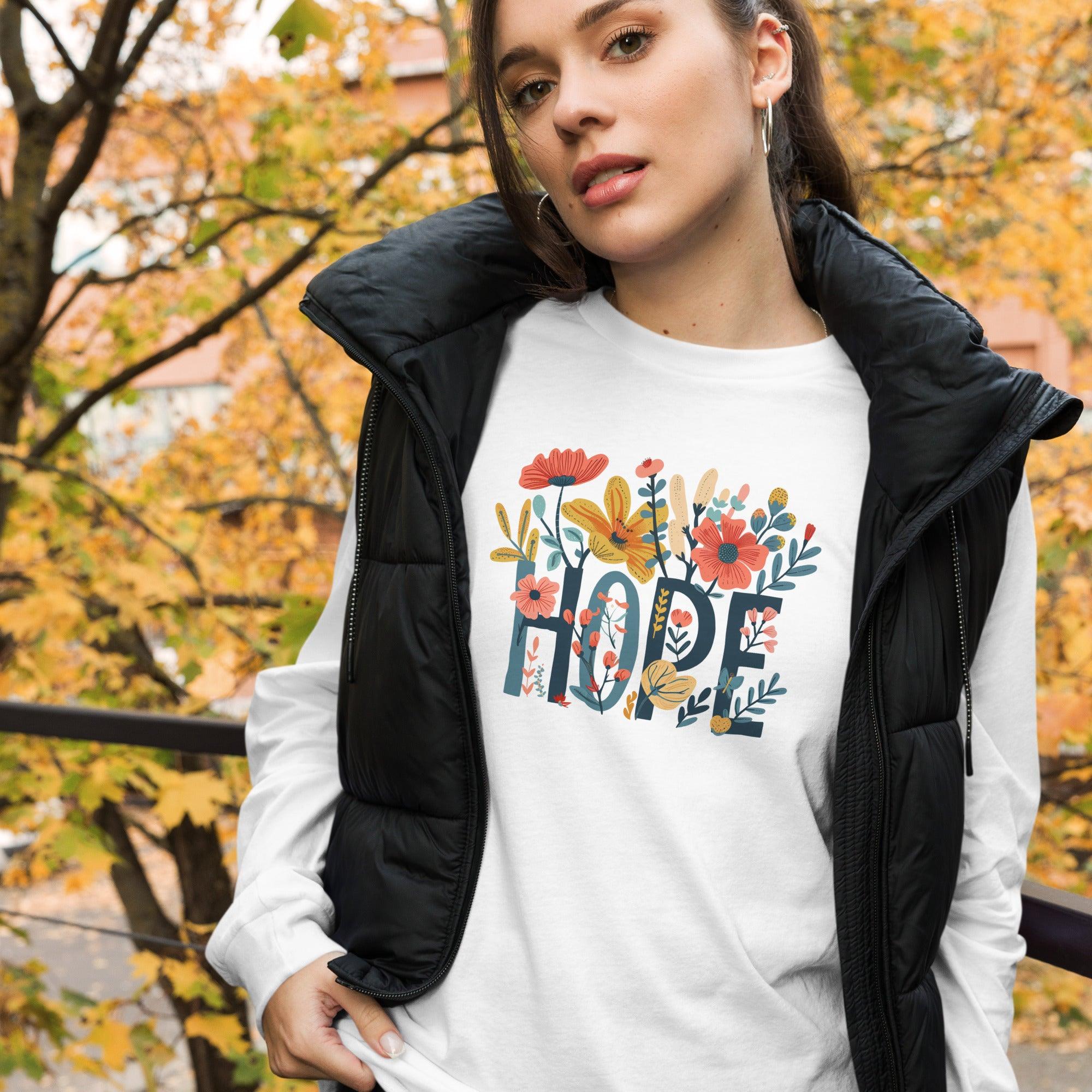 Grow in HOPE, Women's Long Sleeve Tee - Lamb’s Love