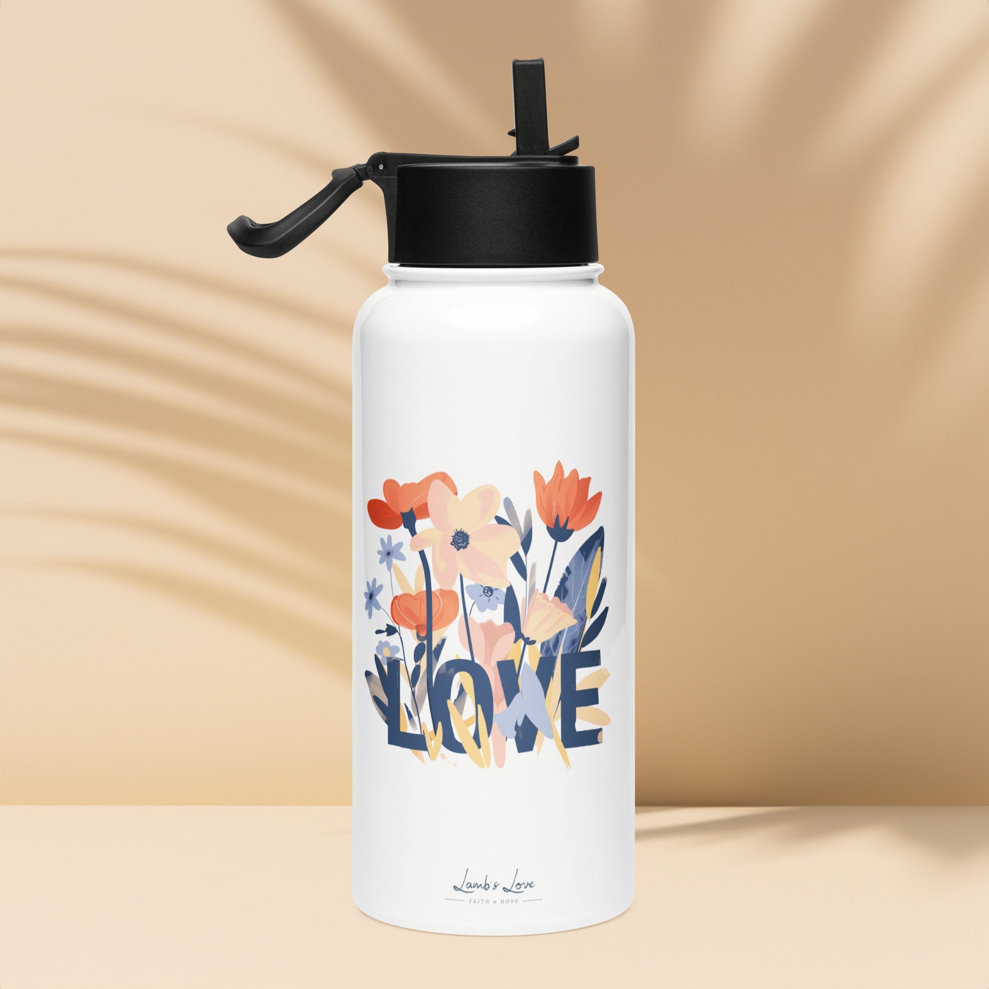 Grow in Love, Insulated Water Bottle 32 oz - Lamb’s Love