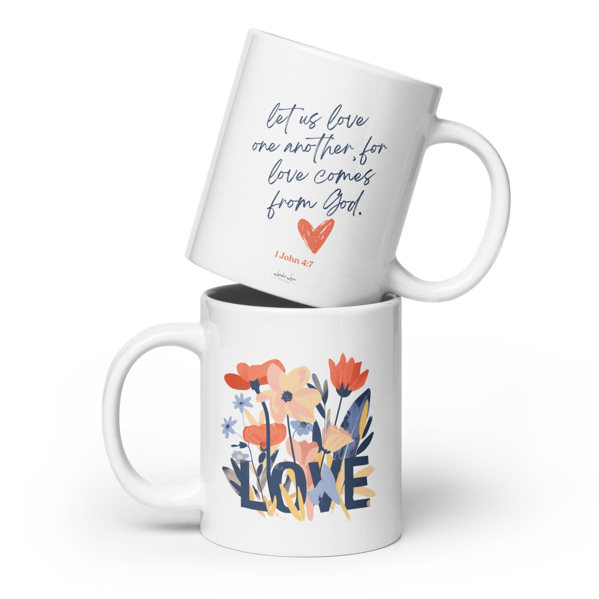 Grow in LOVE, White Interior Mug - Lamb’s Love