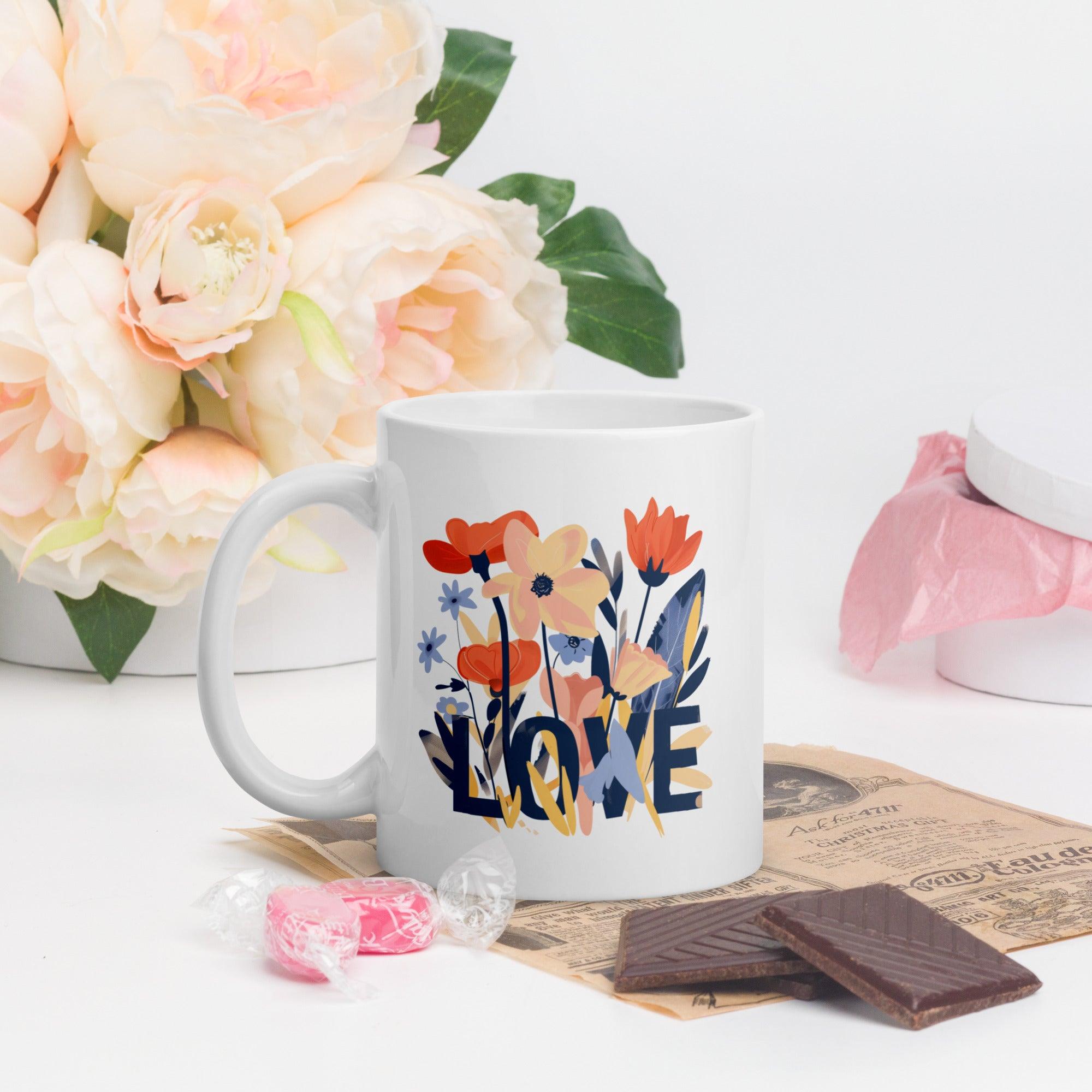 Grow in LOVE, White Interior Mug - Lamb’s Love