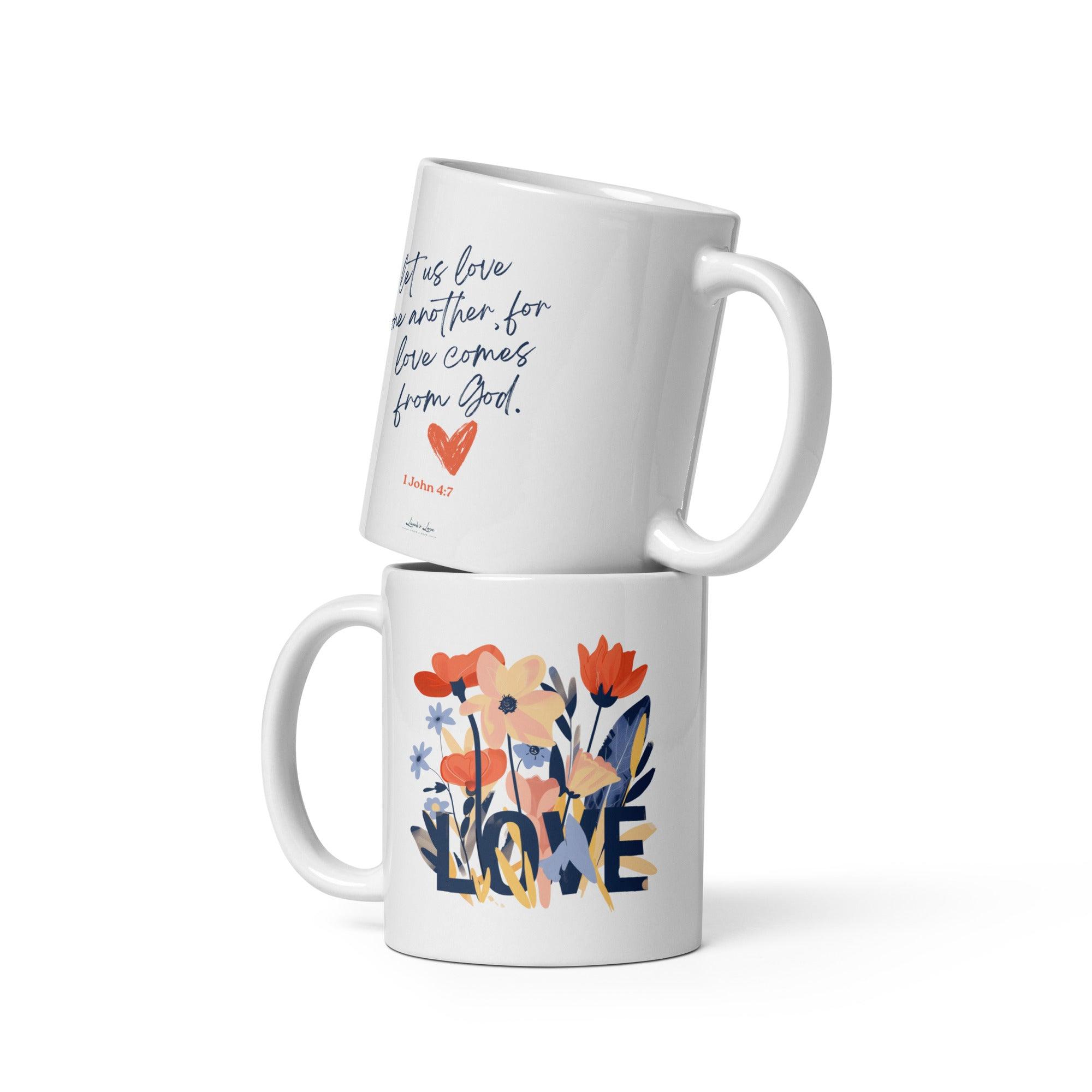 Grow in LOVE, White Interior Mug - Lamb’s Love