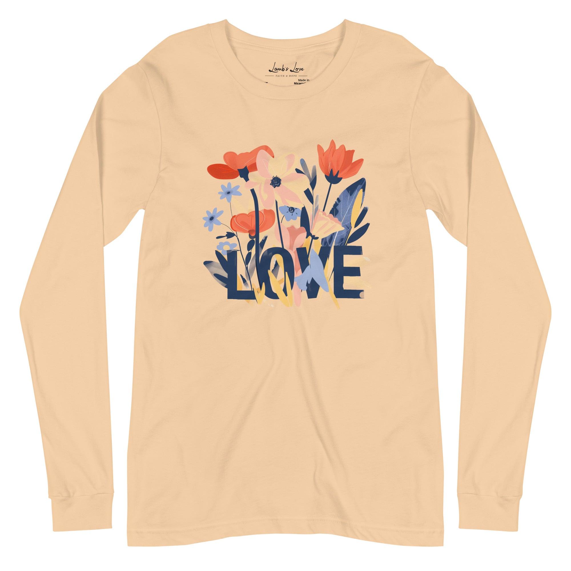 Grow in LOVE, Women's Long Sleeve Tee - Lamb’s Love