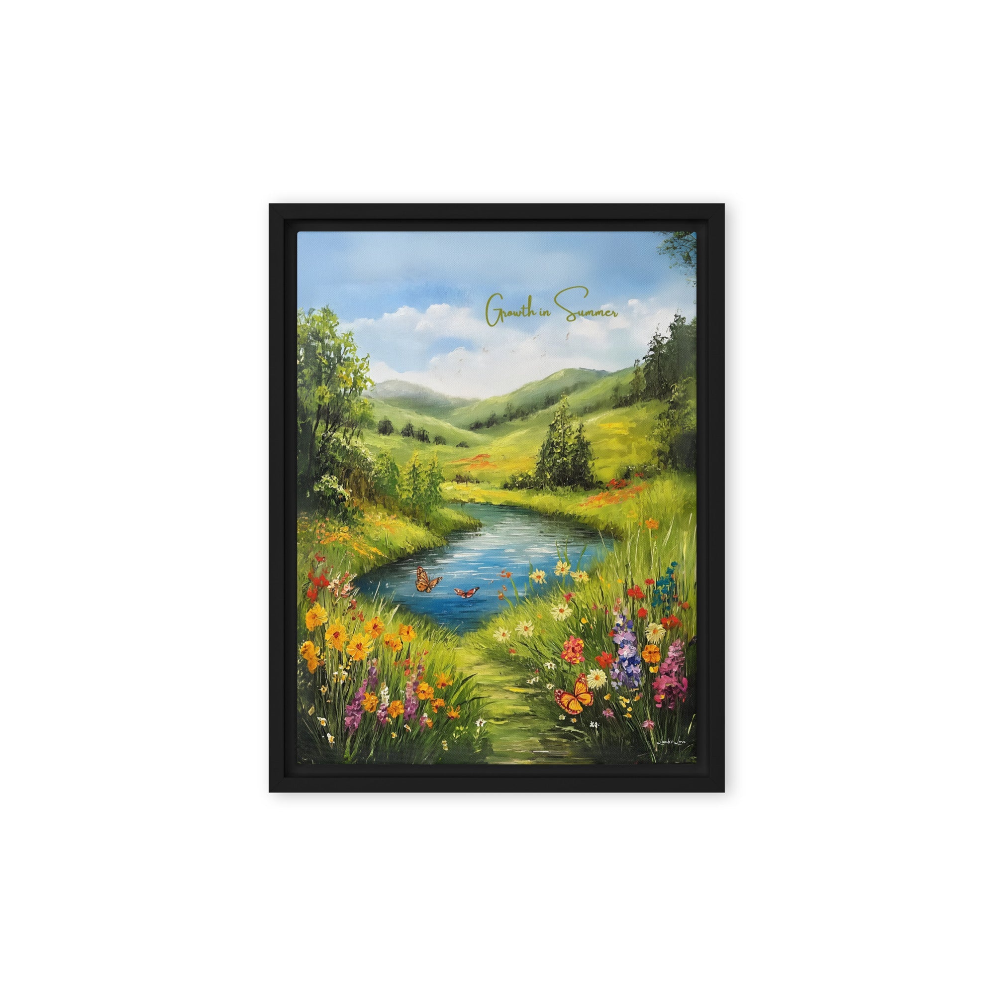 Growth in Summer, Framed Canvas - Lamb’s Love