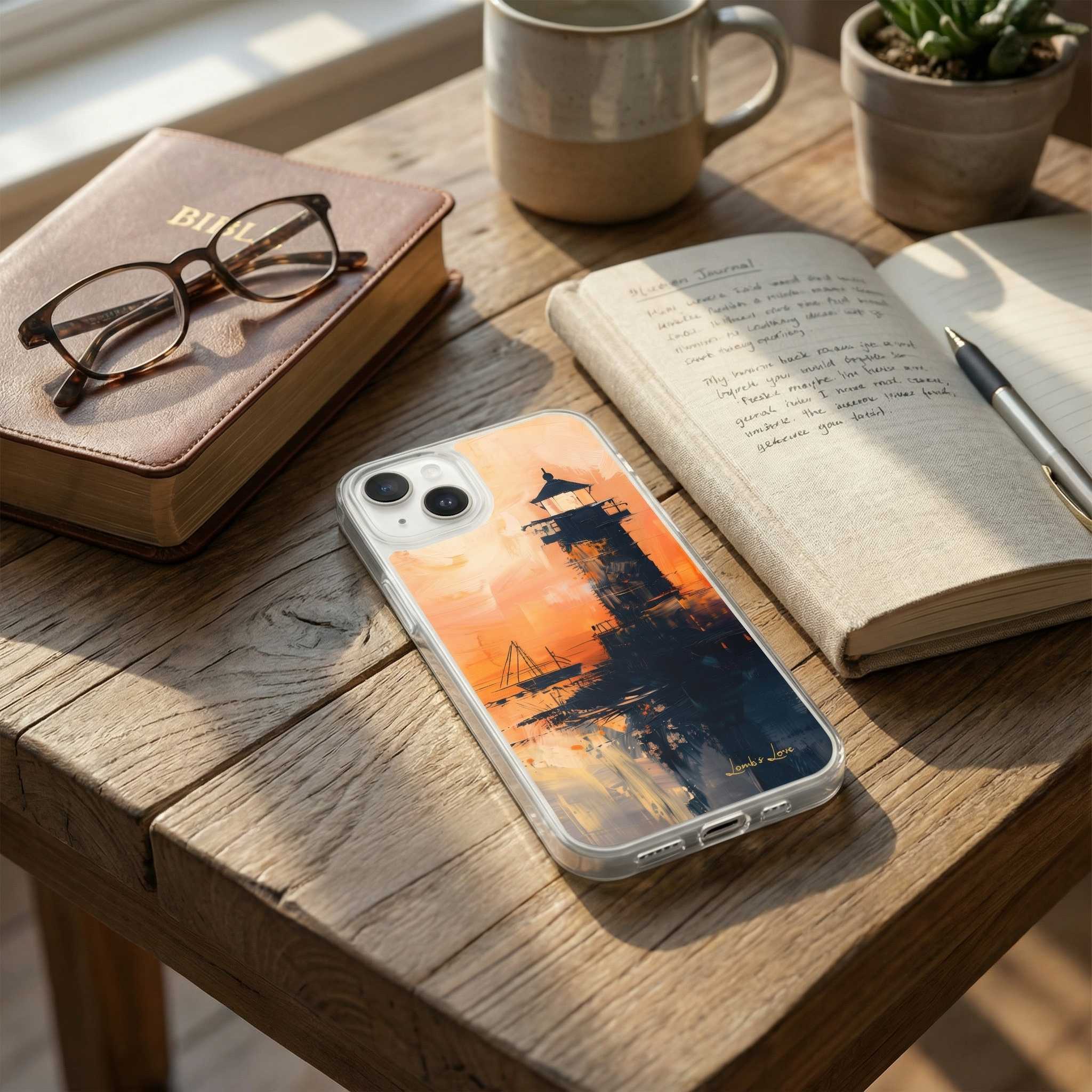 Guiding Lighthouse, MagSafe Compatible Christian Phone Case
